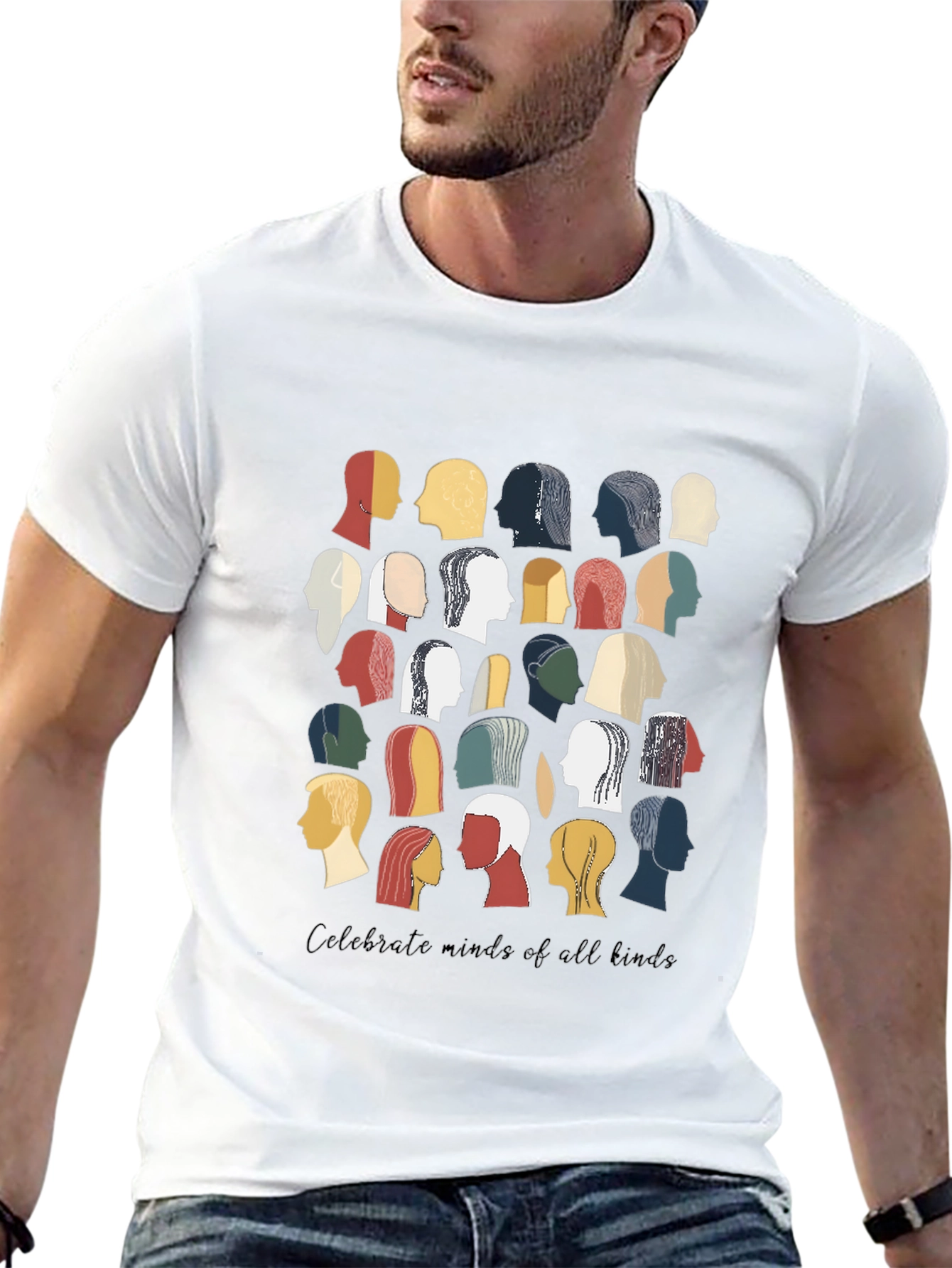 Black Diverse Minds Graphic Tee - Celebrate Inclusivity view 13