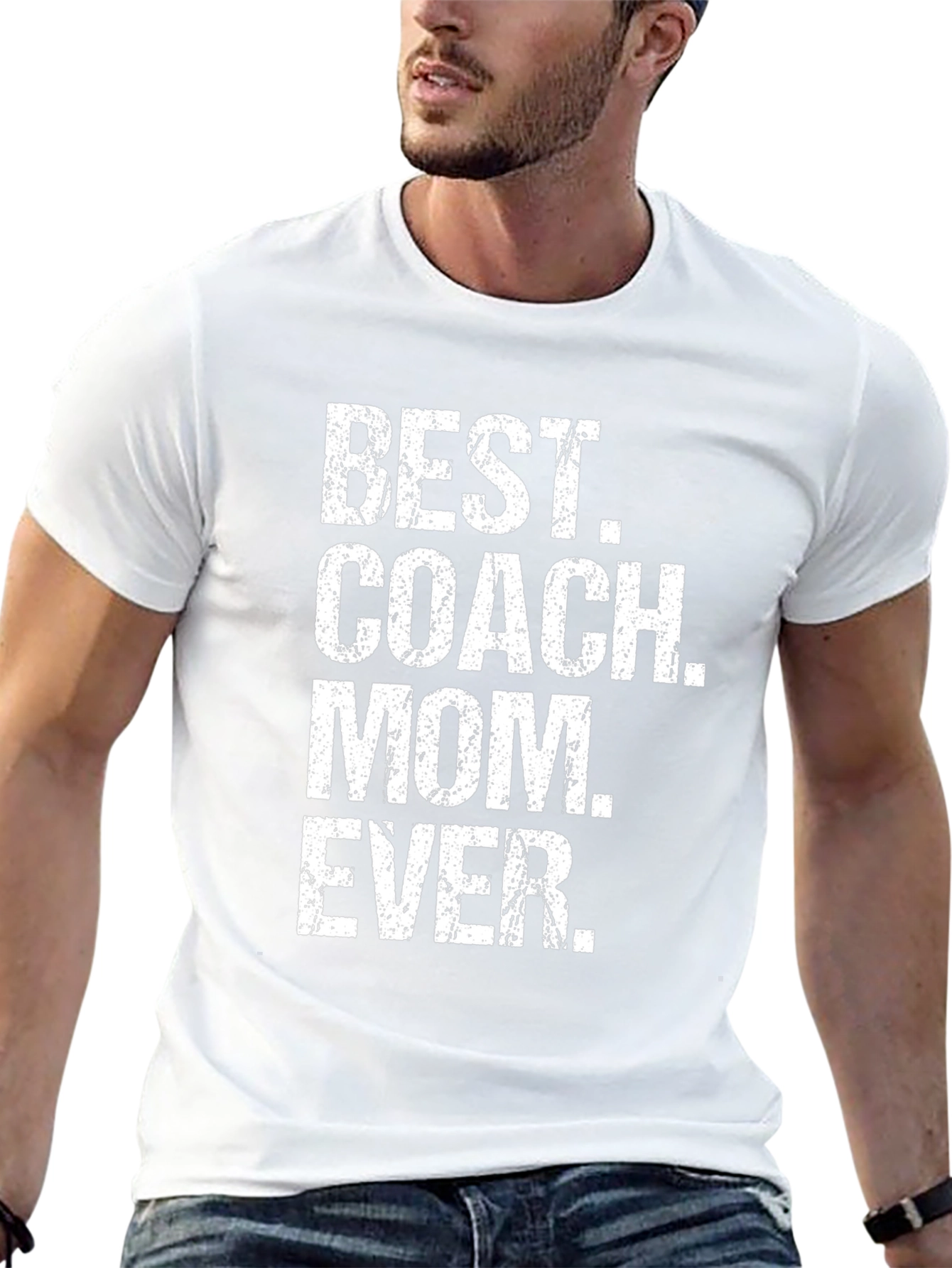 Black Best Coach Mom Ever Black T-Shirt view 13