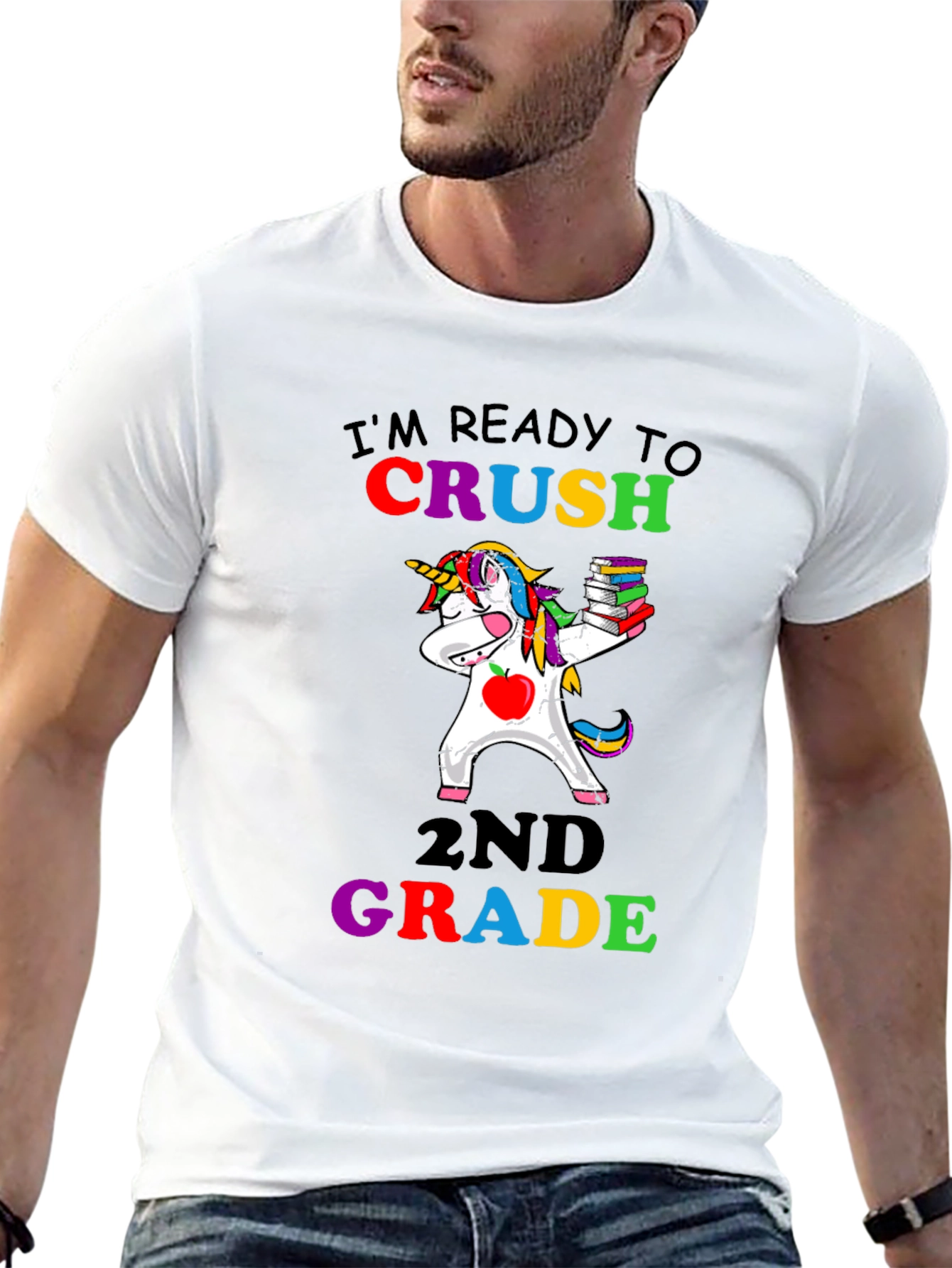 Black Ready to Crush 2nd Grade Unicorn T-Shirt view 13