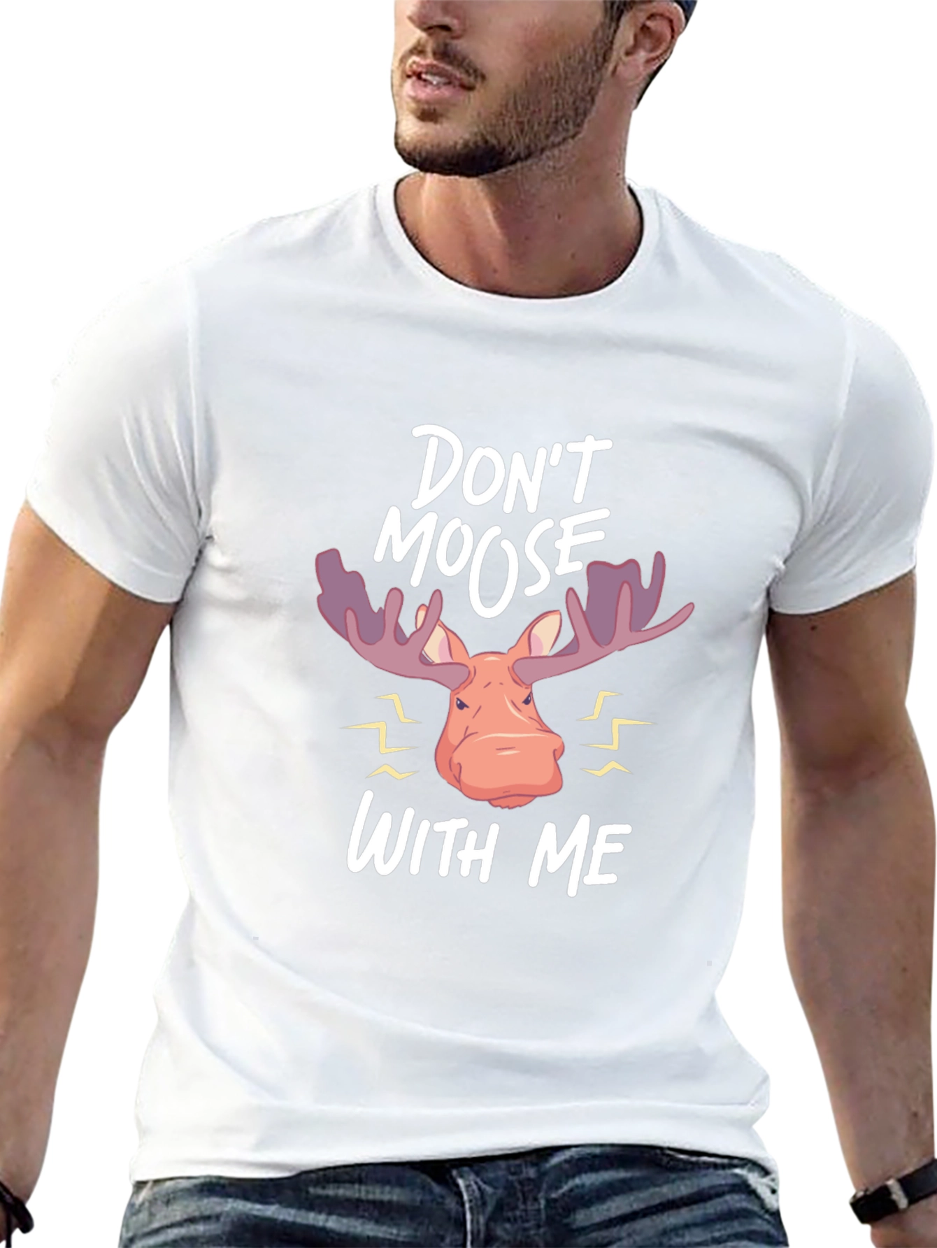 Black Don't Moose With Me T-Shirt view 13