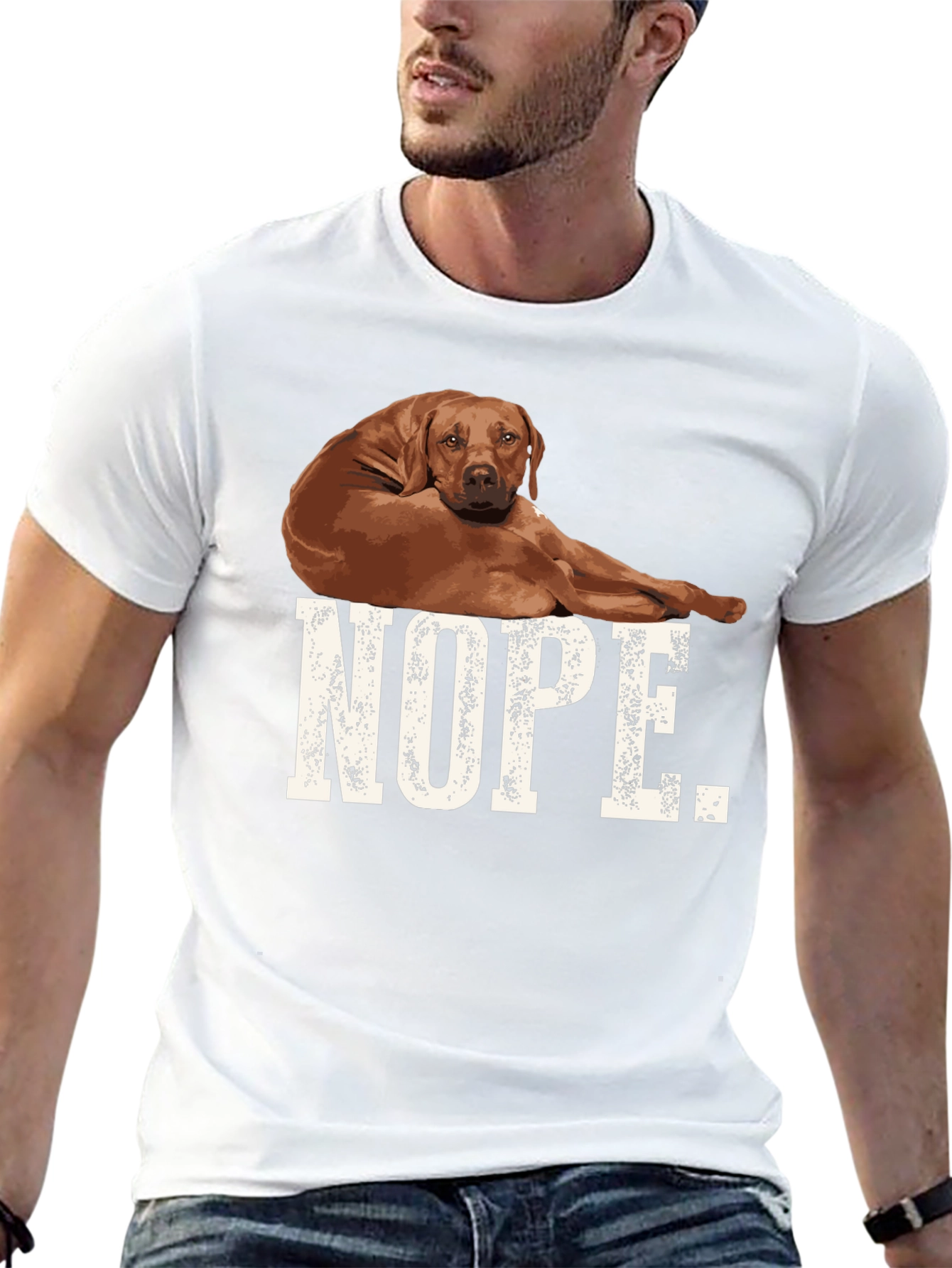 Black Nope Dog Graphic T-Shirt Black view 13