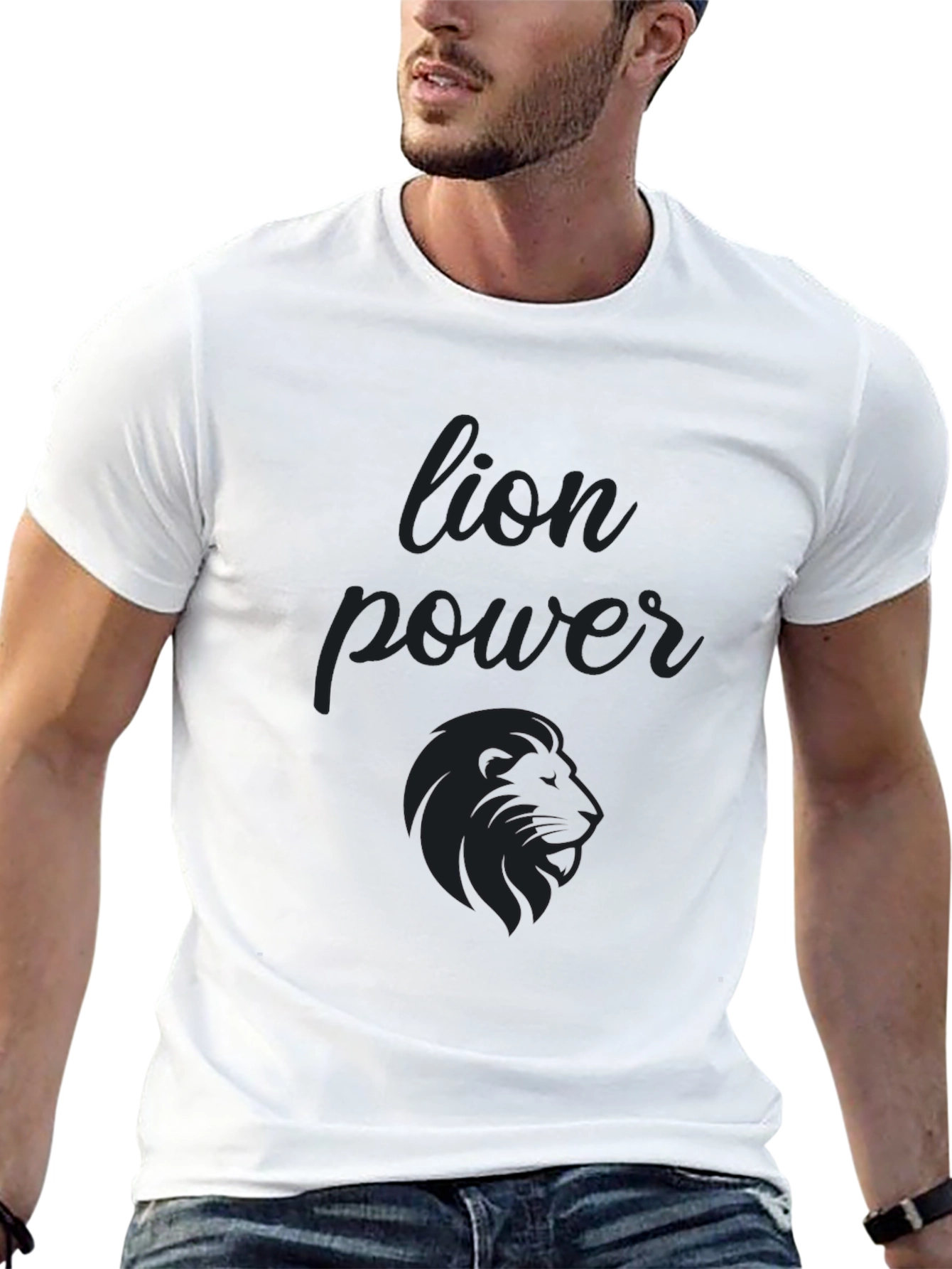 Black Lion Power Graphic Tee - Black view 13