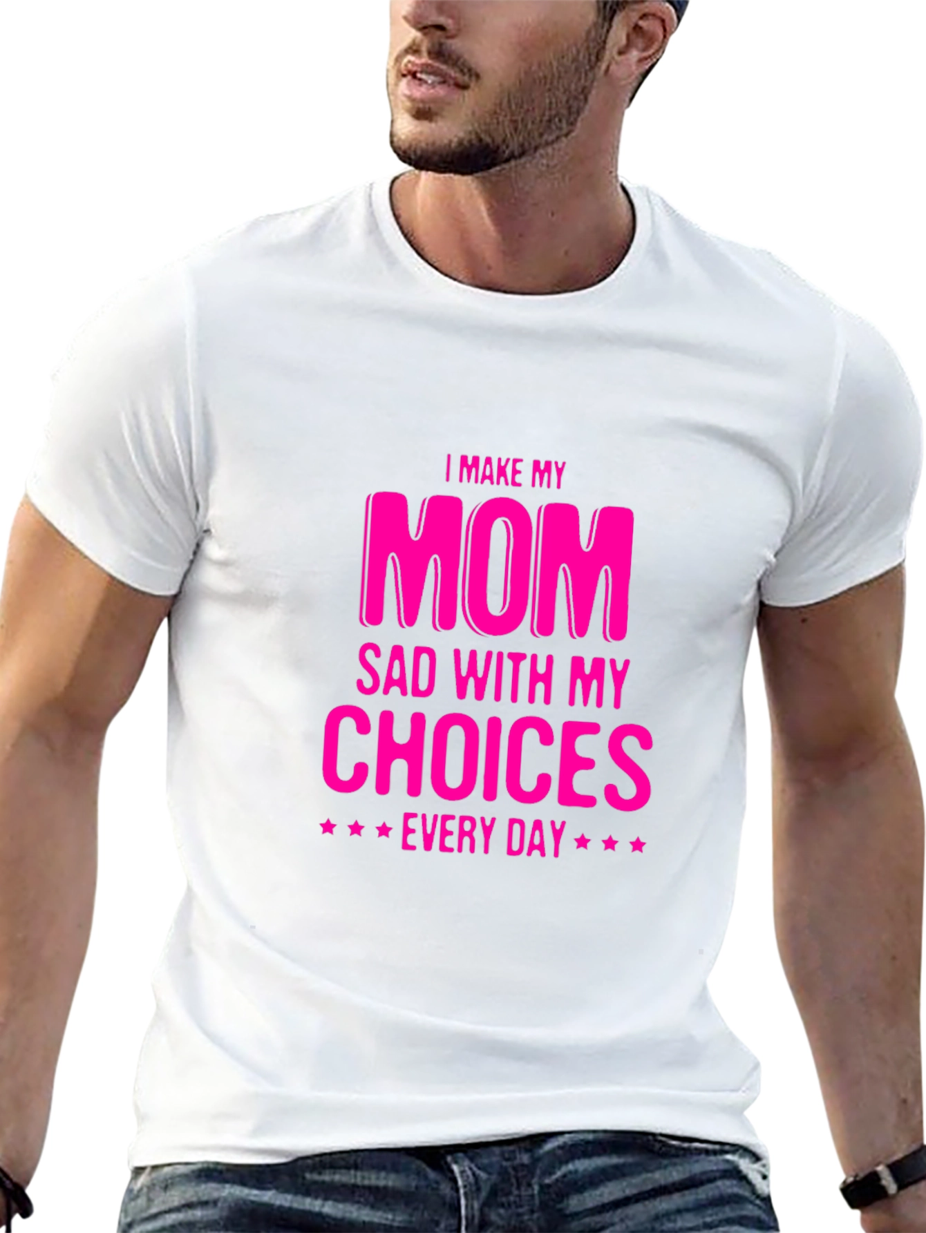 Black I Make My Mom Sad T-Shirt - Novelty Graphic Tee view 13