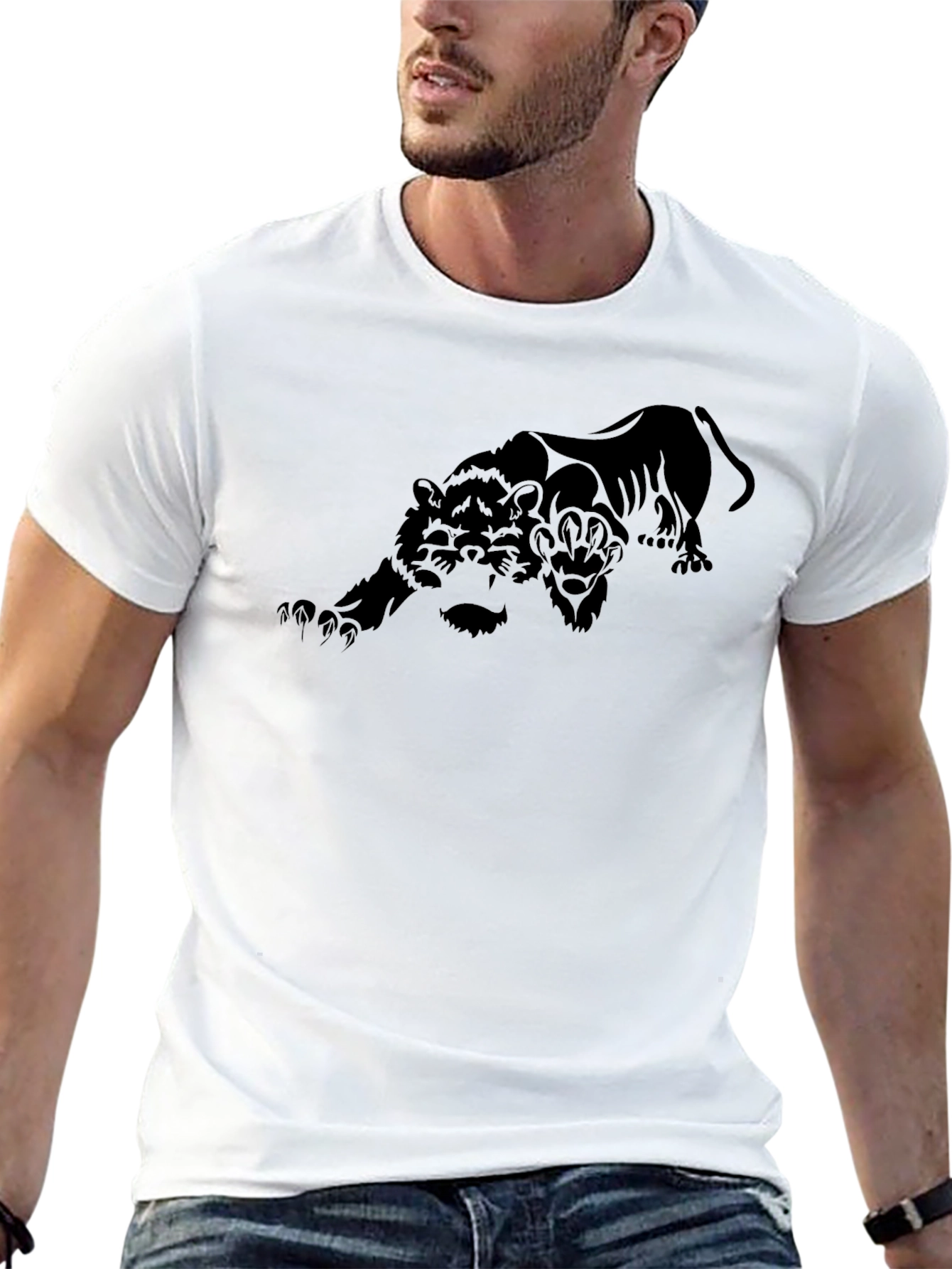 Black Black Panther Graphic Print Tee view 13
