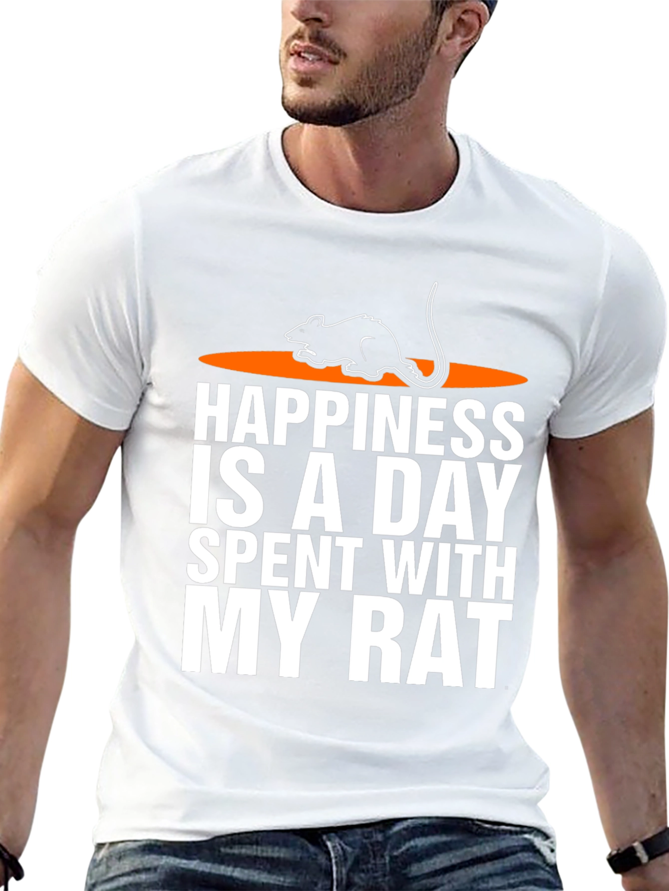 Black Happiness is a Day Spent with My Rat T-Shirt view 13
