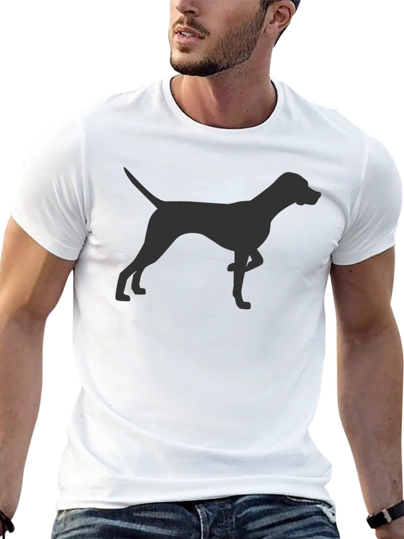 Black Black Dog Silhouette Graphic Tee view 13
