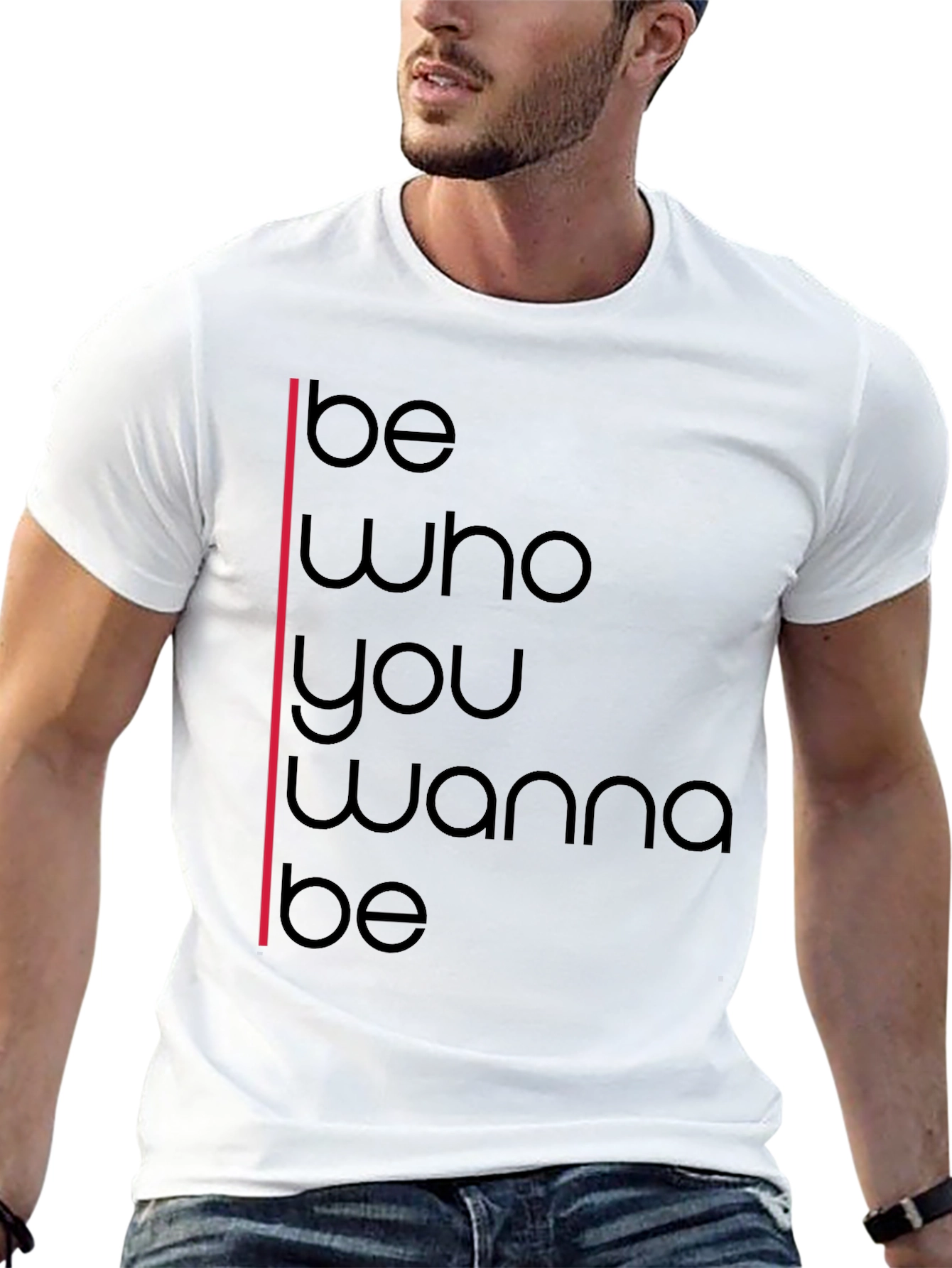 Black Be Who You Wanna Be Graphic T-Shirt view 13
