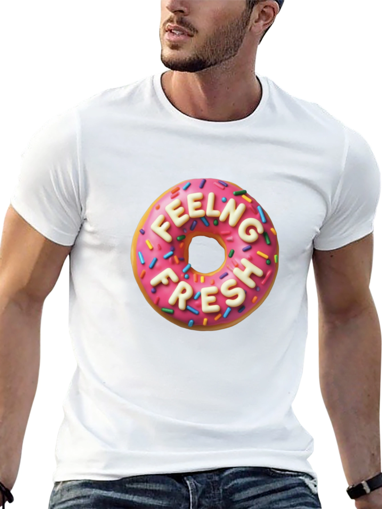 Black Feeling Fresh Donut Graphic Tee - Stylish & Comfortable view 13