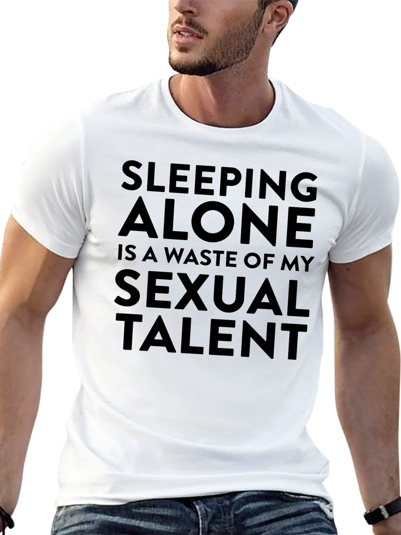 Black Sleeping Alone Sexual Talent Tee view 13