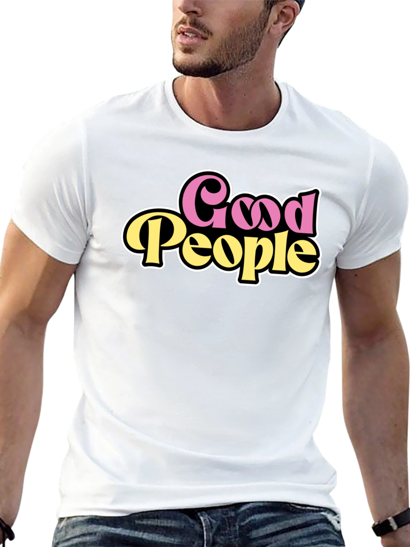 Black Good People Graphic Tee - Retro Style view 13