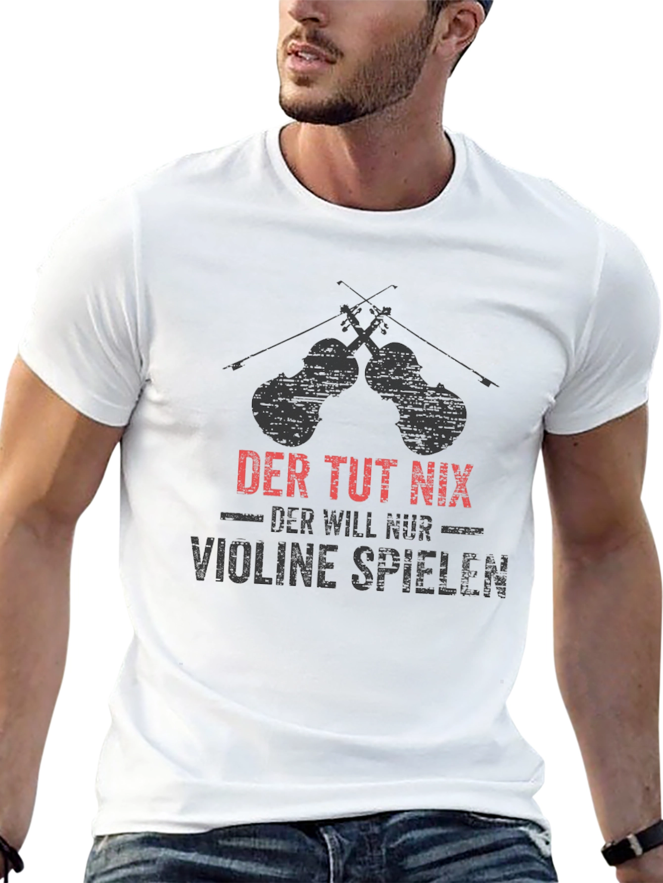 Black Der Tut Nix Violinist T-Shirt - Black view 13
