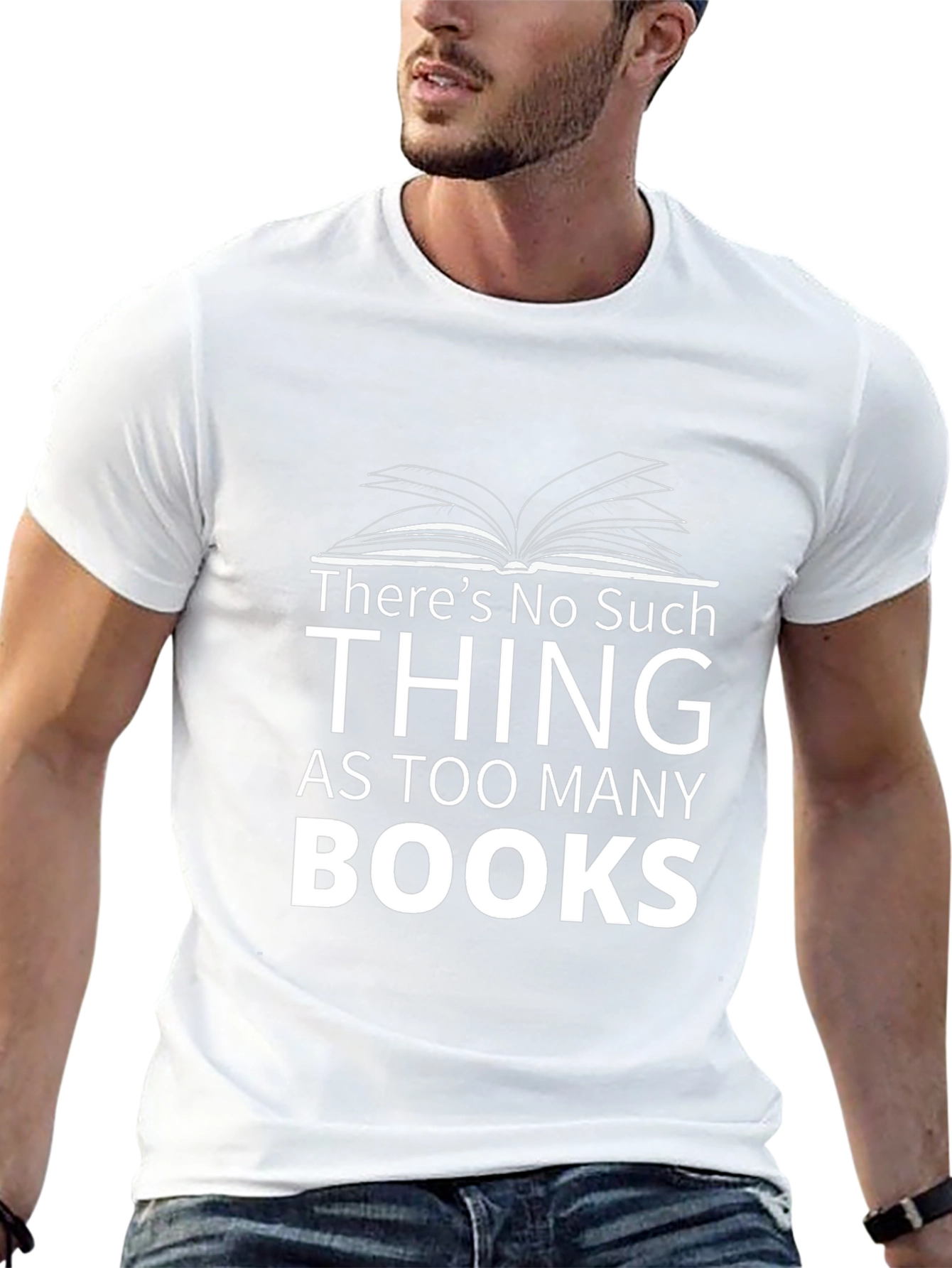 Book Lover's Tee: No Such Thing As Too Many Books - 13
