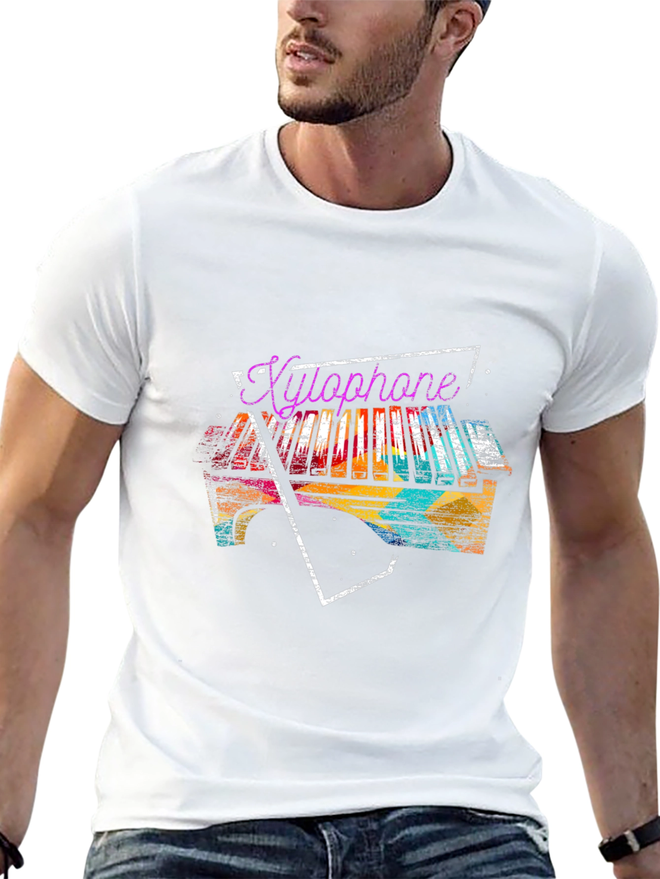 Black Xylophone Graphic Print Tee view 13