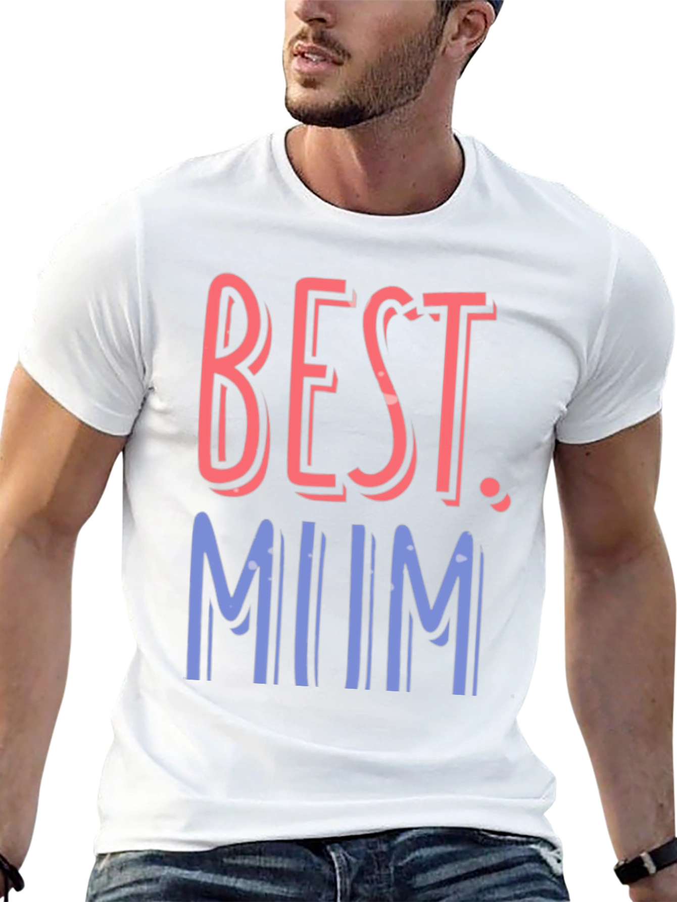 Black Best Mum Graphic Tee - Casual Black T-Shirt view 13
