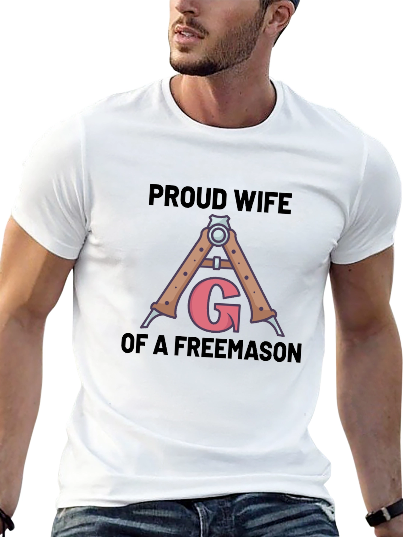 Black Proud Wife Freemason T-Shirt view 13