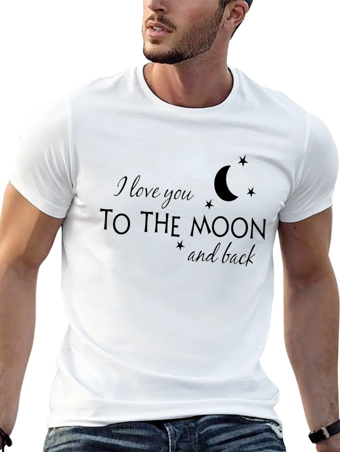 Black I Love You to the Moon and Back Graphic Tee view 13
