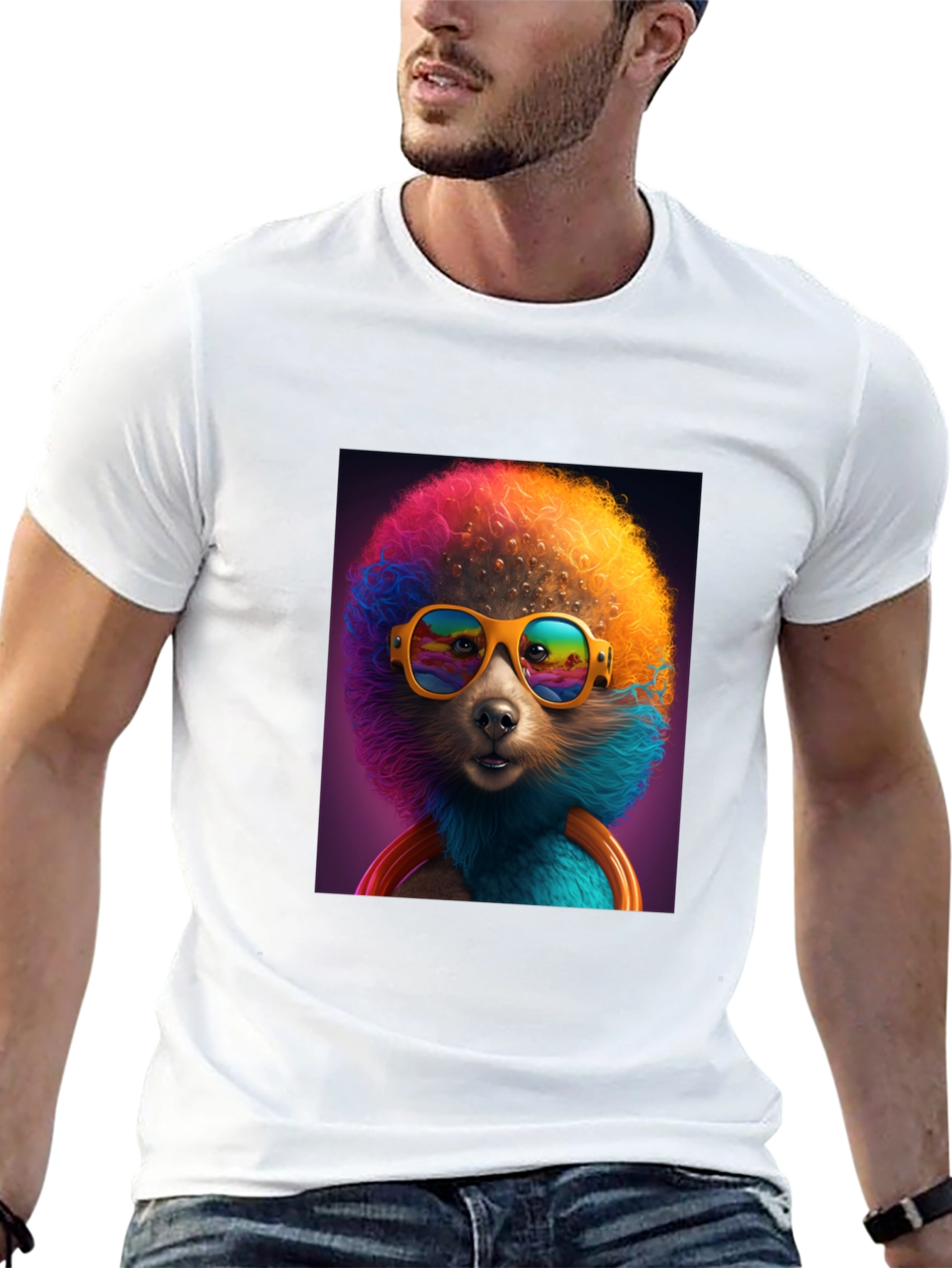 Black Cool Dog Tee: Colorful & Fun view 13