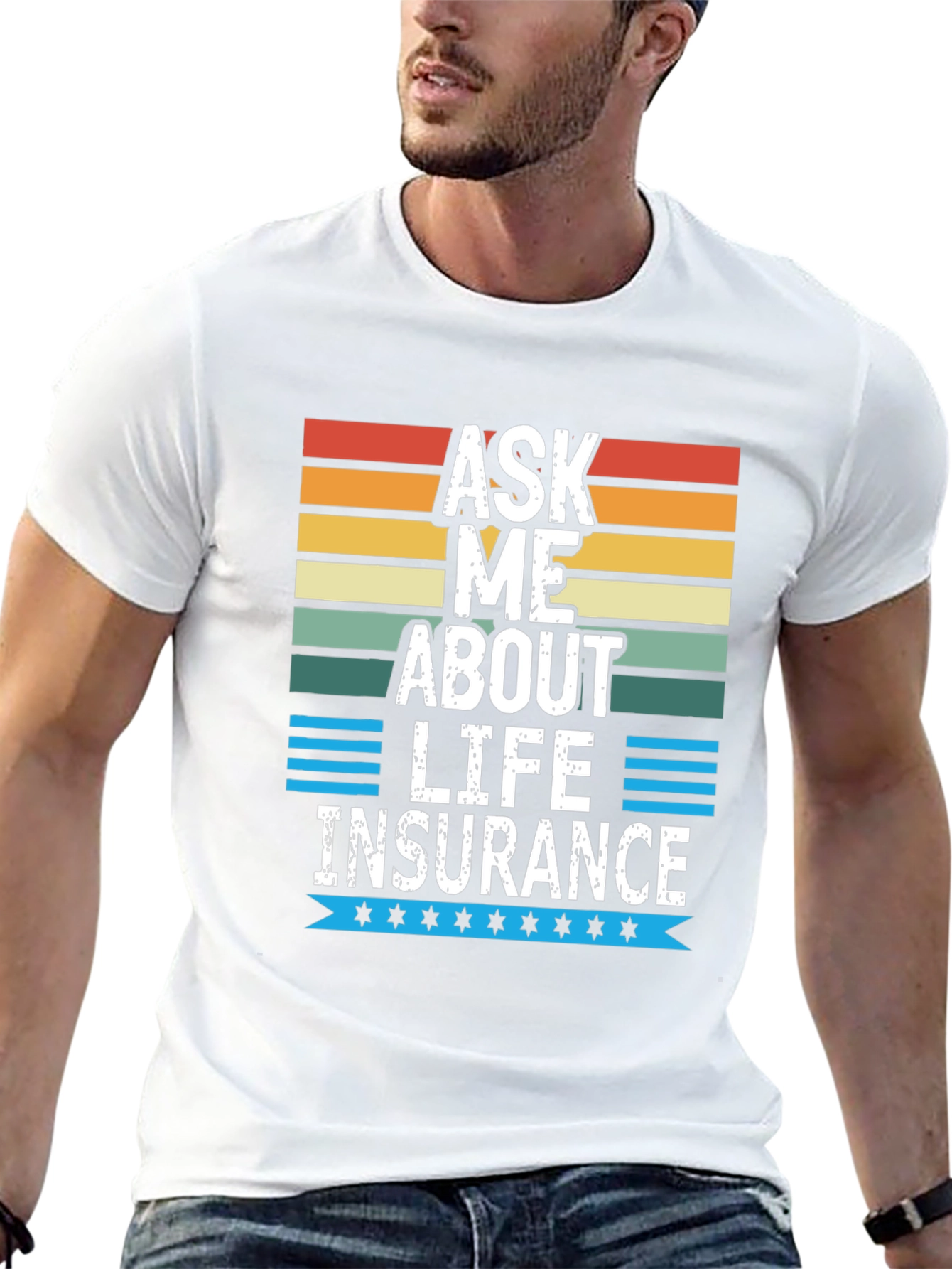 Black Ask Me About Life Insurance Graphic Tee view 13