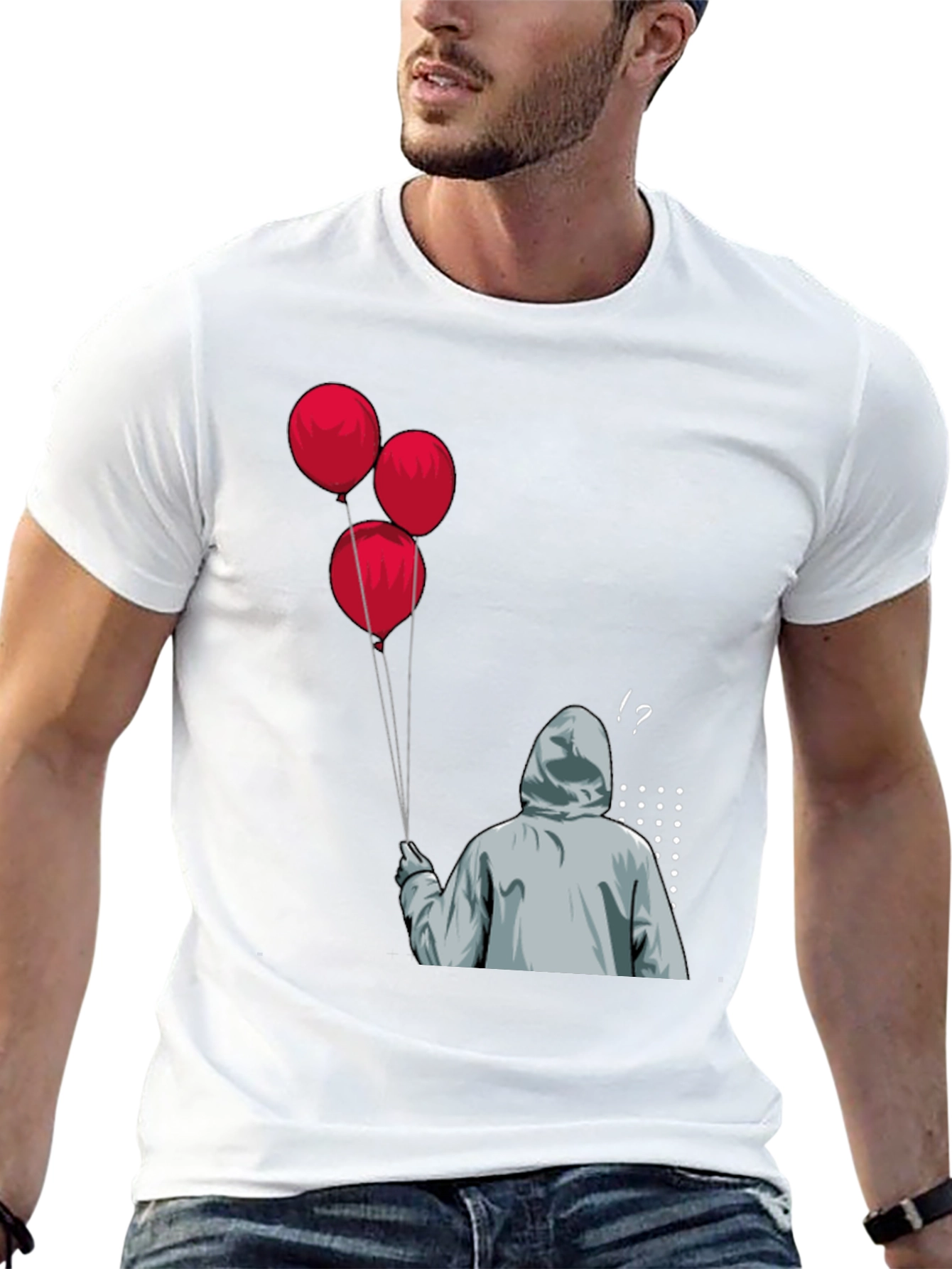 IT Pennywise T-Shirt: Red Balloons & Creepy Clown Design - 13