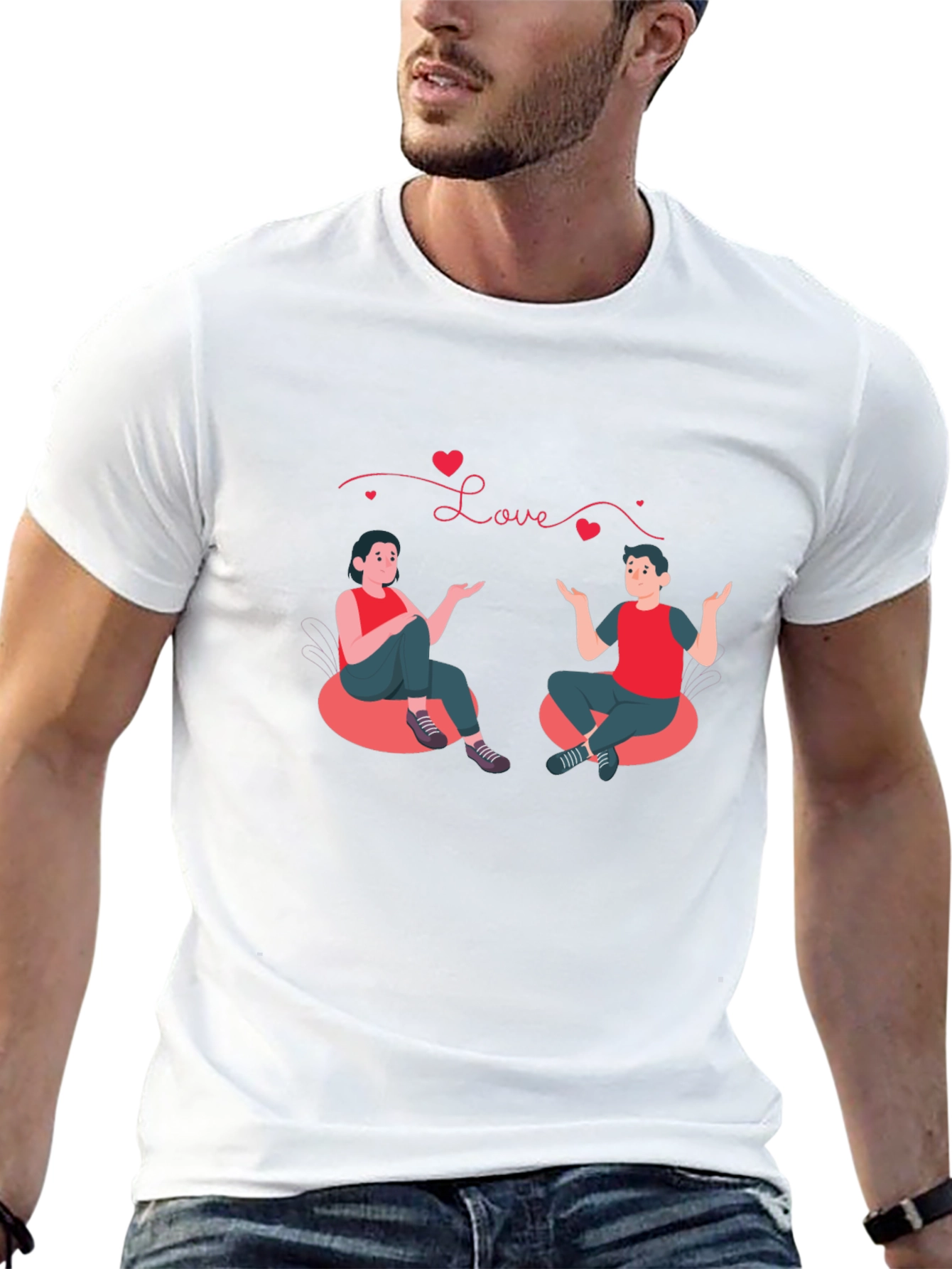 Black Love Graphic Black T-Shirt view 13