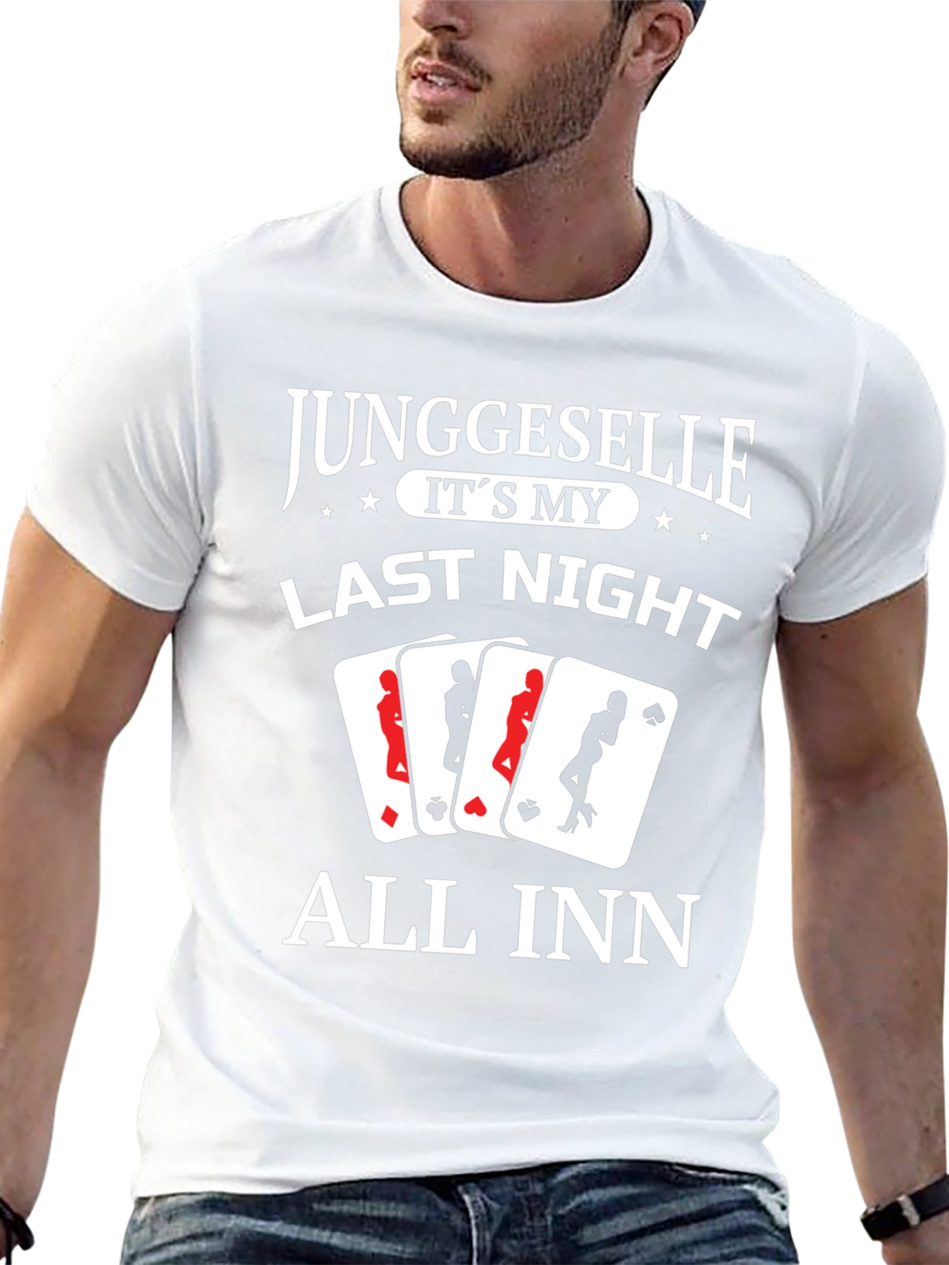 Black Groom's Last Night Poker T-Shirt - All In view 13