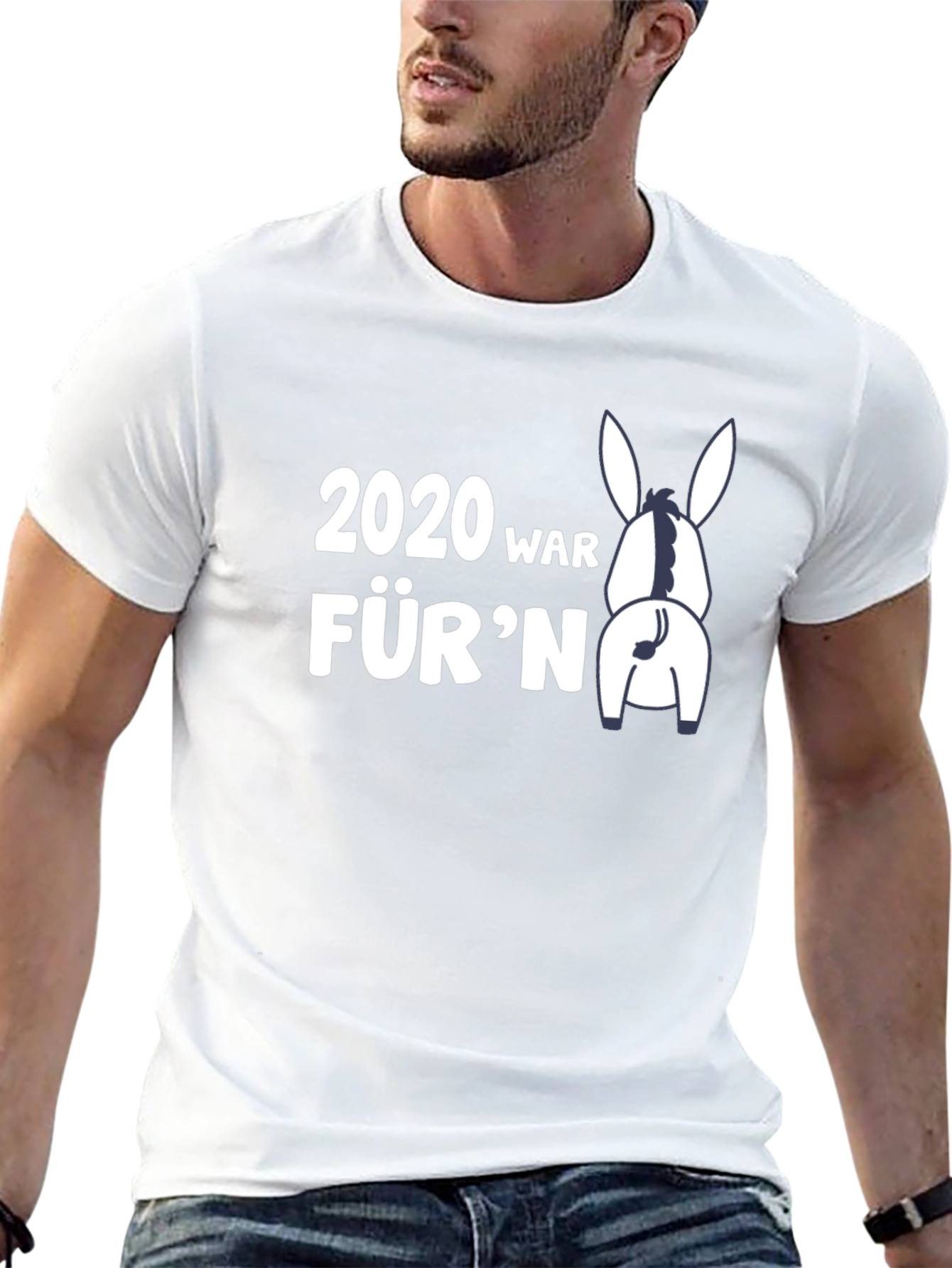 Black 2020 Donkey Funny Graphic T-Shirt view 13