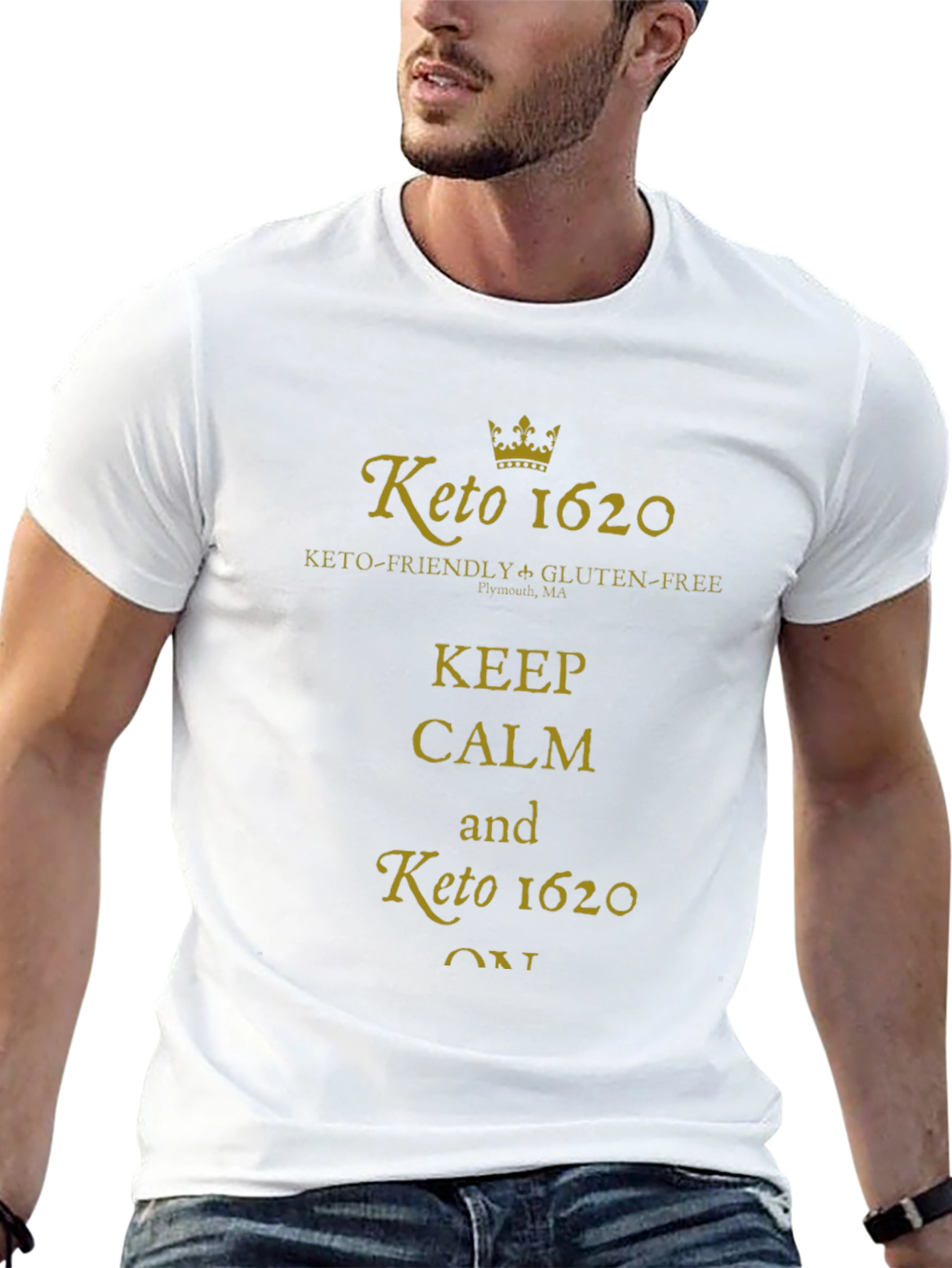 Black Keto 1620 Keep Calm Graphic T-Shirt view 13