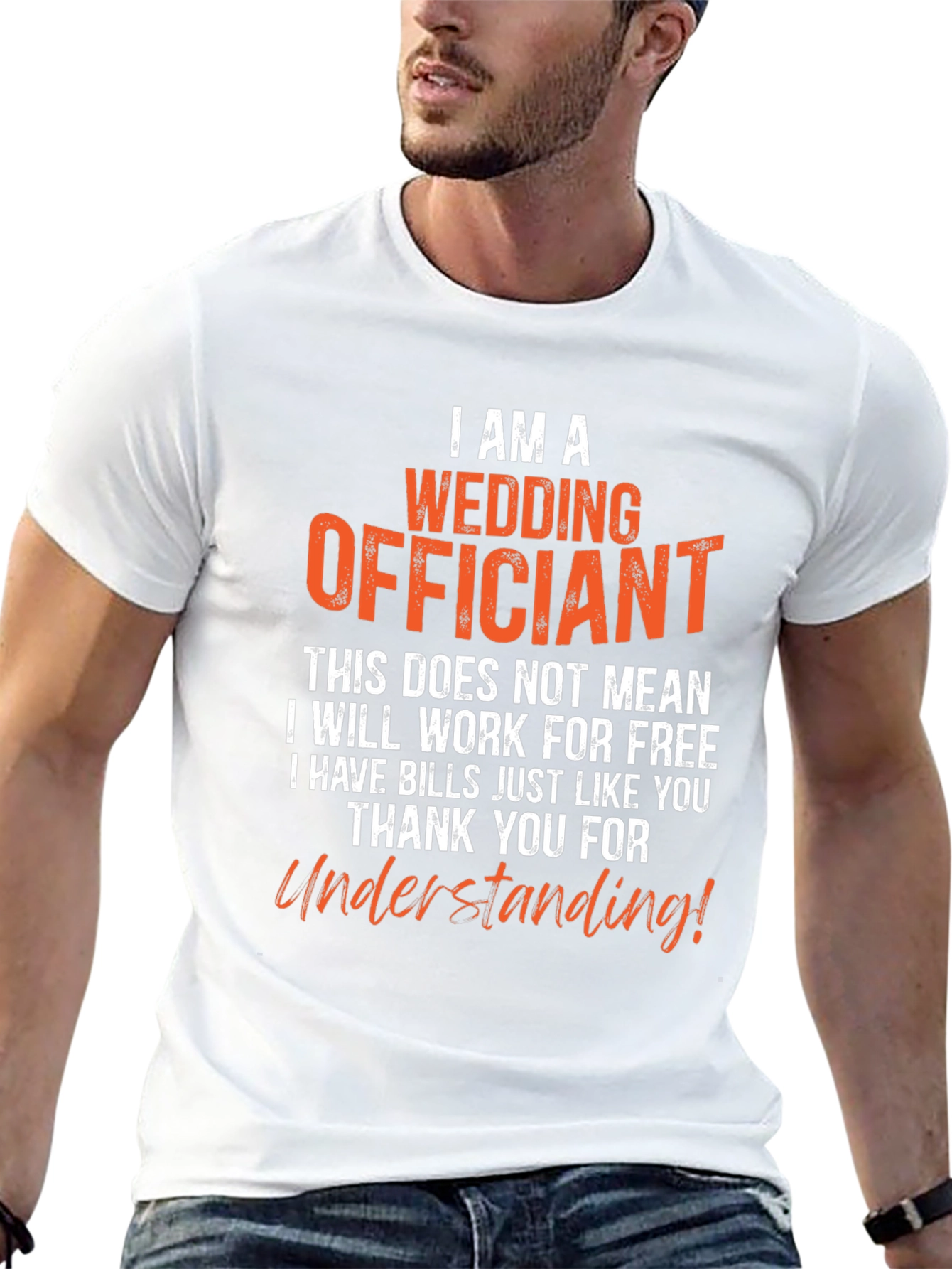 Black Wedding Officiant T-Shirt - Funny Ceremony Gift view 13