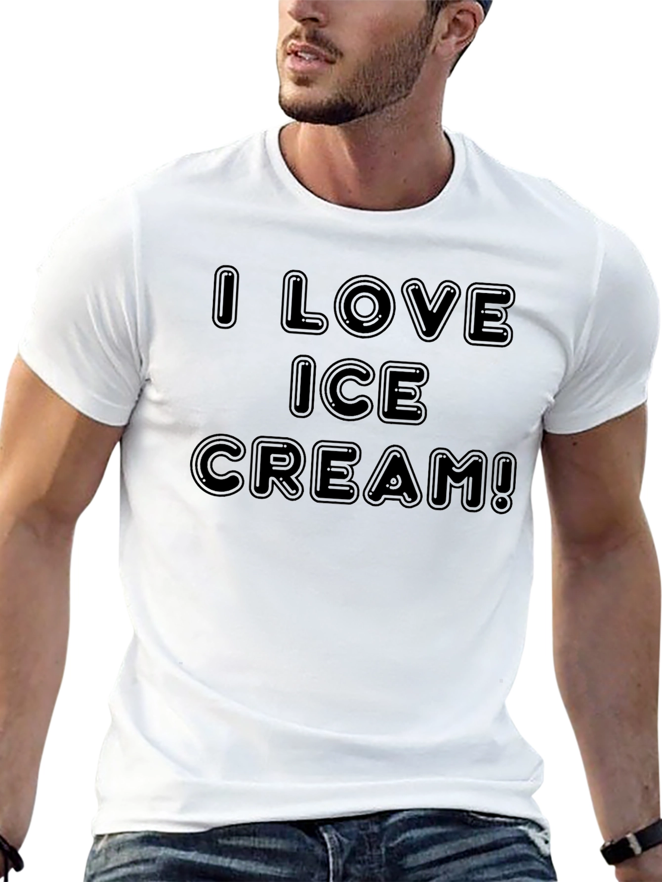 Black I Love Ice Cream Graphic Tee - Black T-Shirt view 13