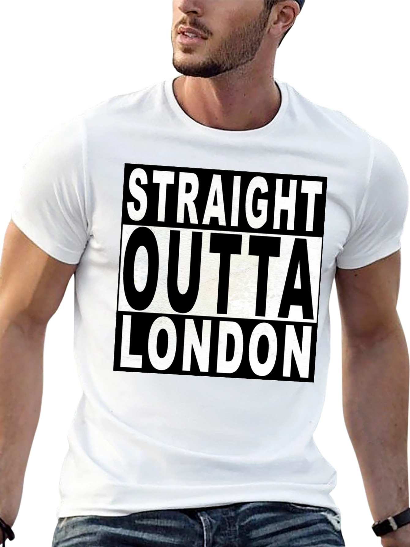 Black Straight Outta London T-Shirt view 13
