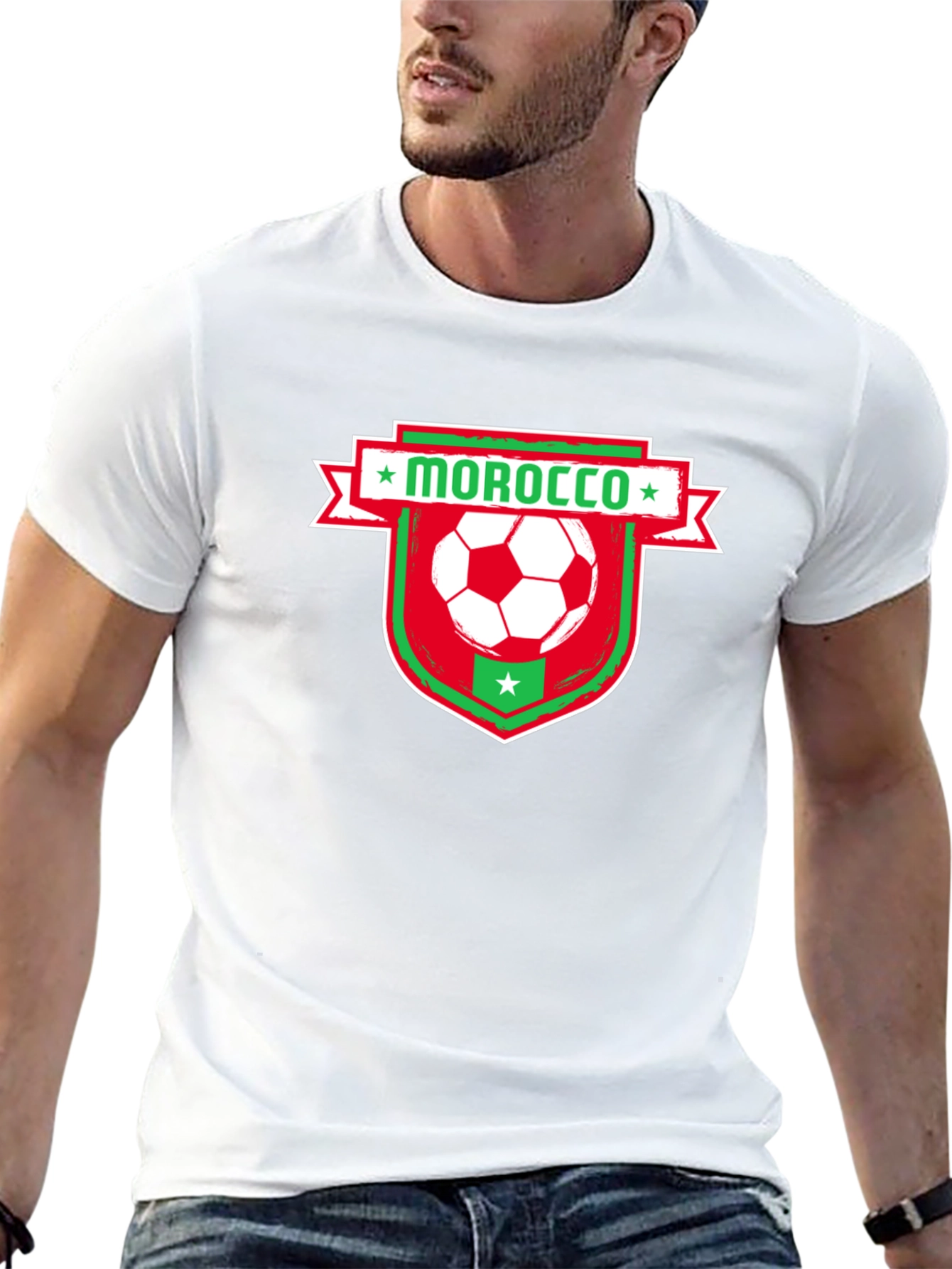 Black Morocco Soccer Black T-Shirt view 13