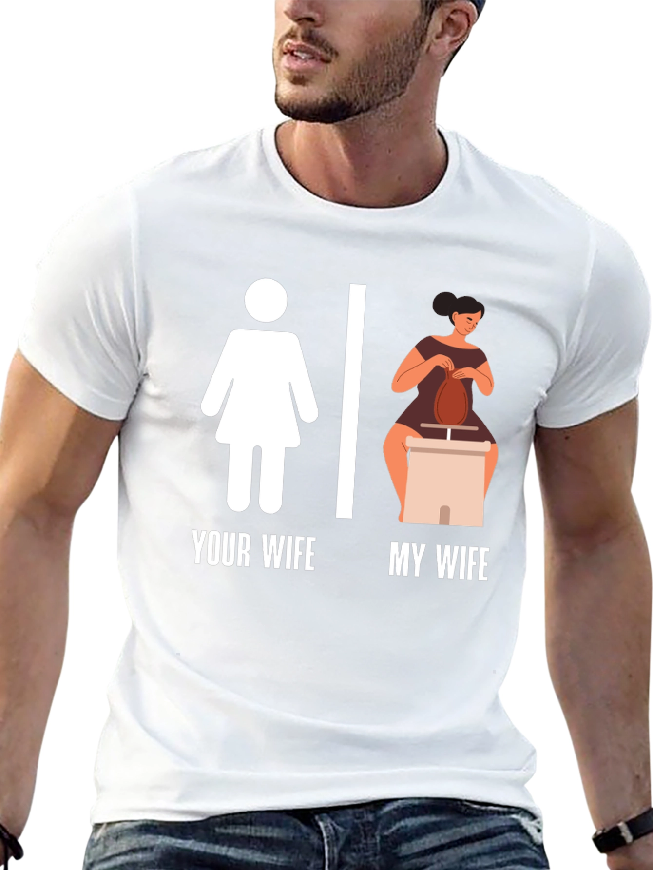 Black Your Wife My Wife T-Shirt Funny Pottery Graphic Tee view 13