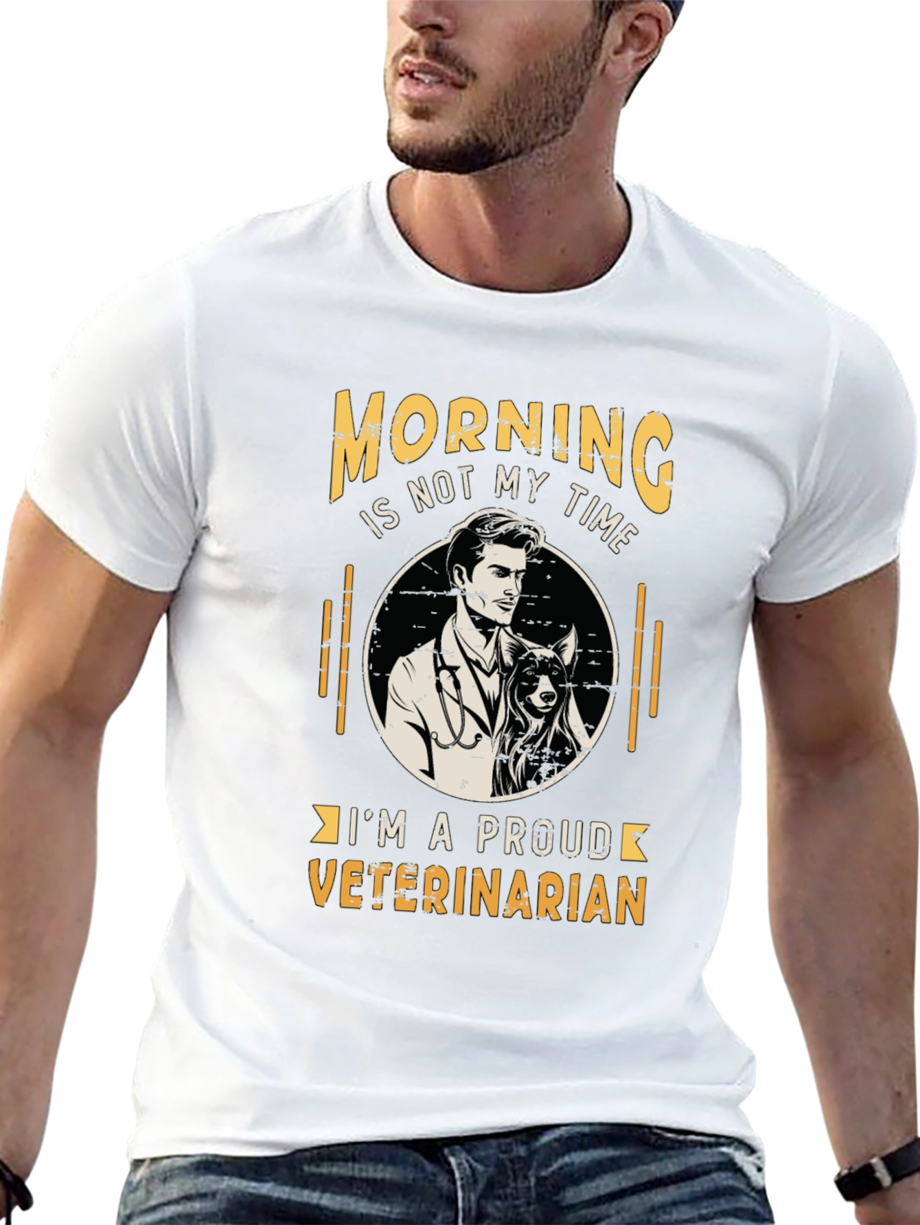 Black Proud Veterinarian T-Shirt view 13