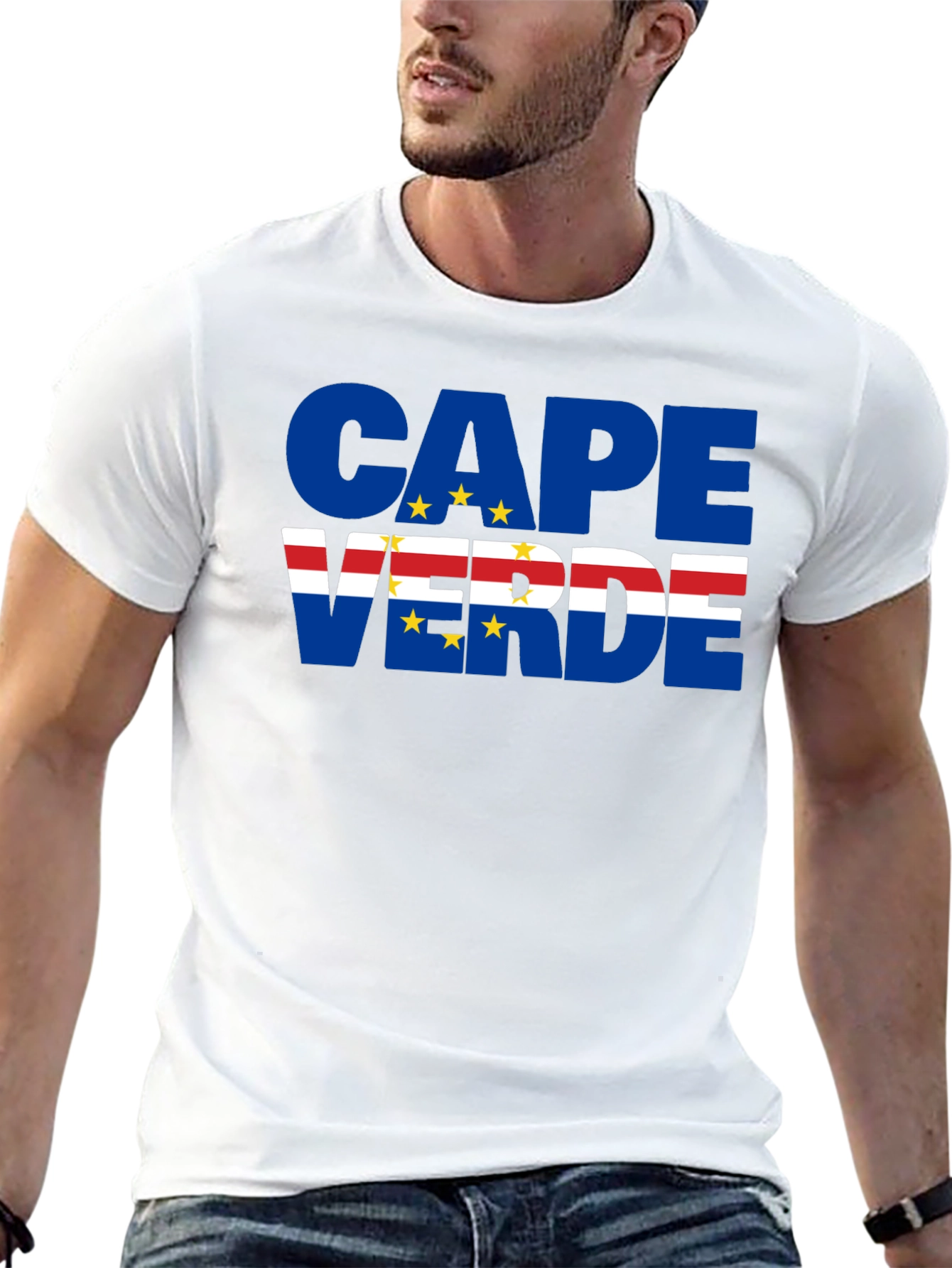 Cape Verde Flag T-Shirt Black - 13