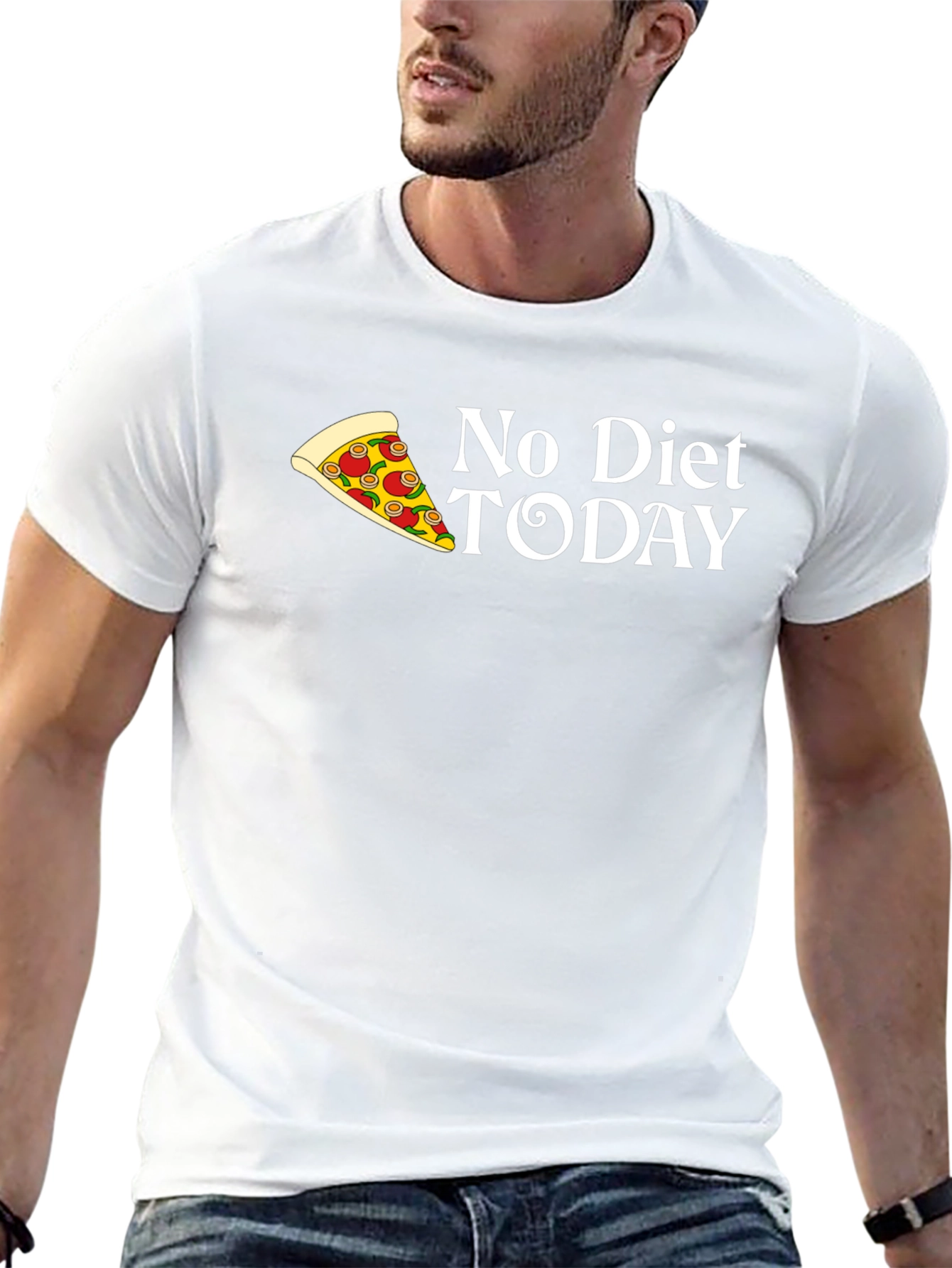 Black No Diet Today Pizza Graphic Tee view 13