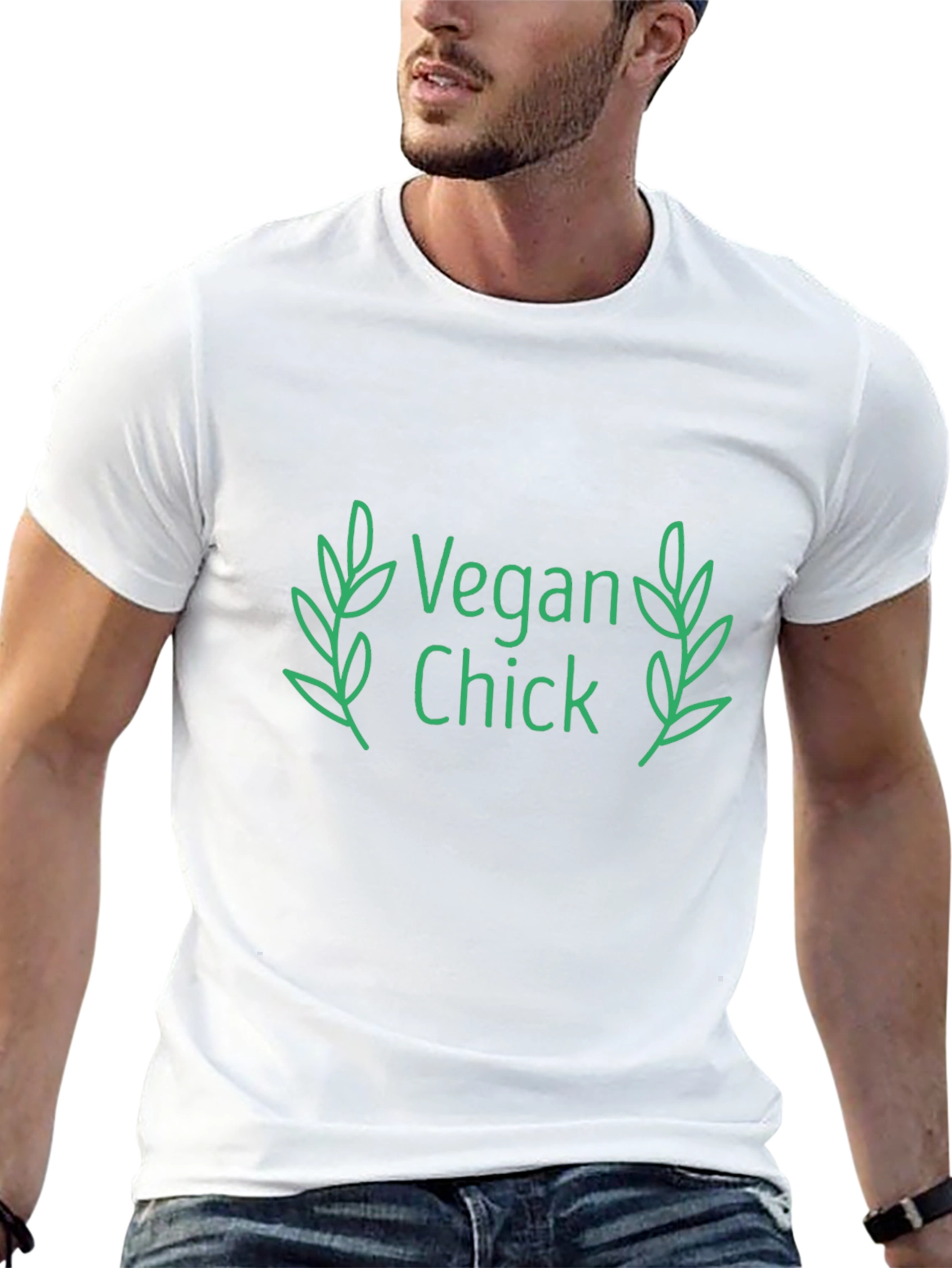 Black Vegan Chick Tee - Black Cotton T-Shirt view 13