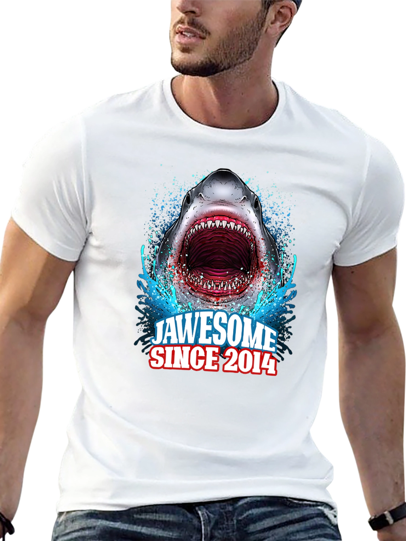 Black Jawsome Shark Graphic T-Shirt - Since 2014 view 13