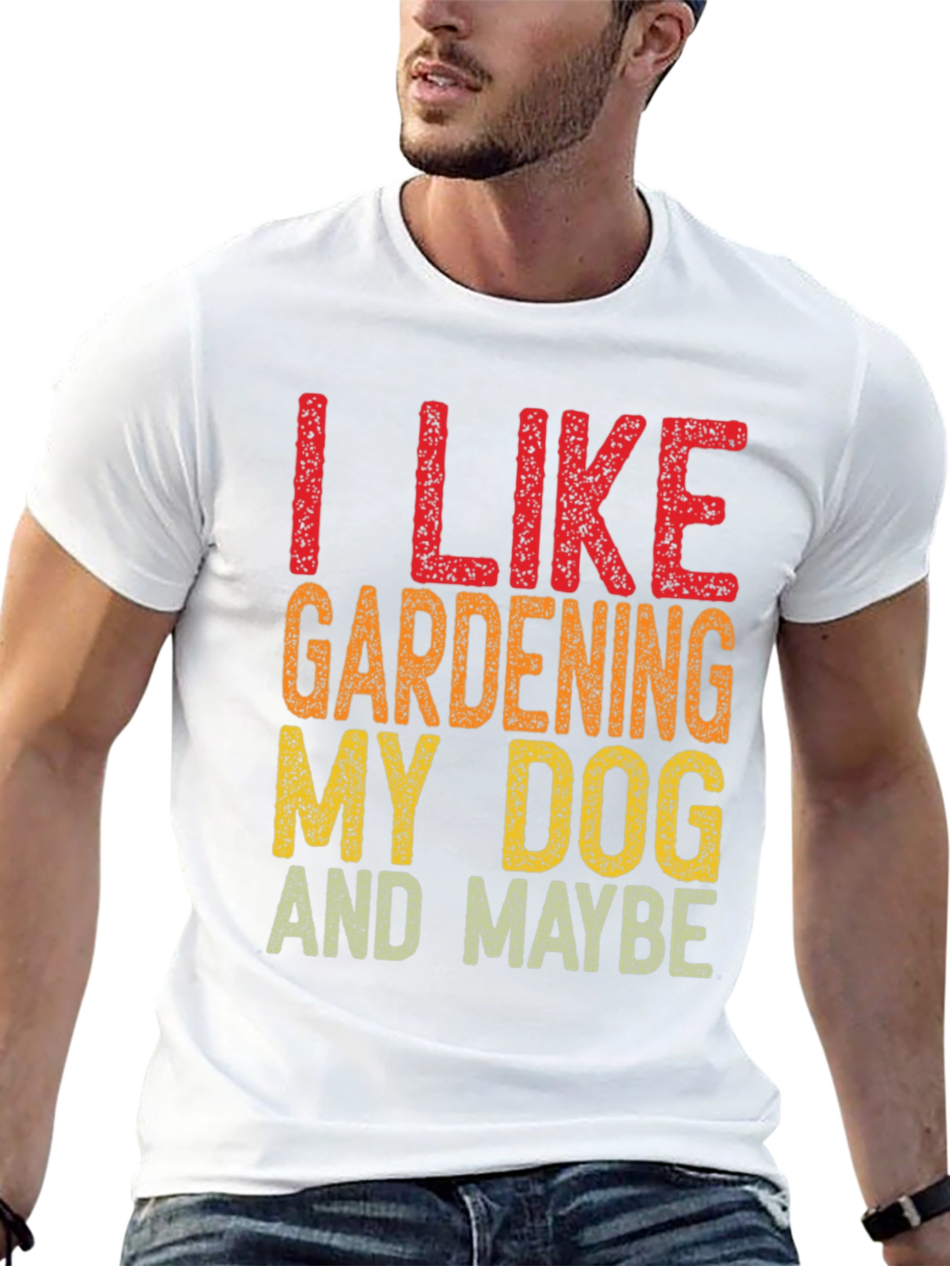 Black I Like Gardening My Dog and Maybe Funny T-Shirt view 13