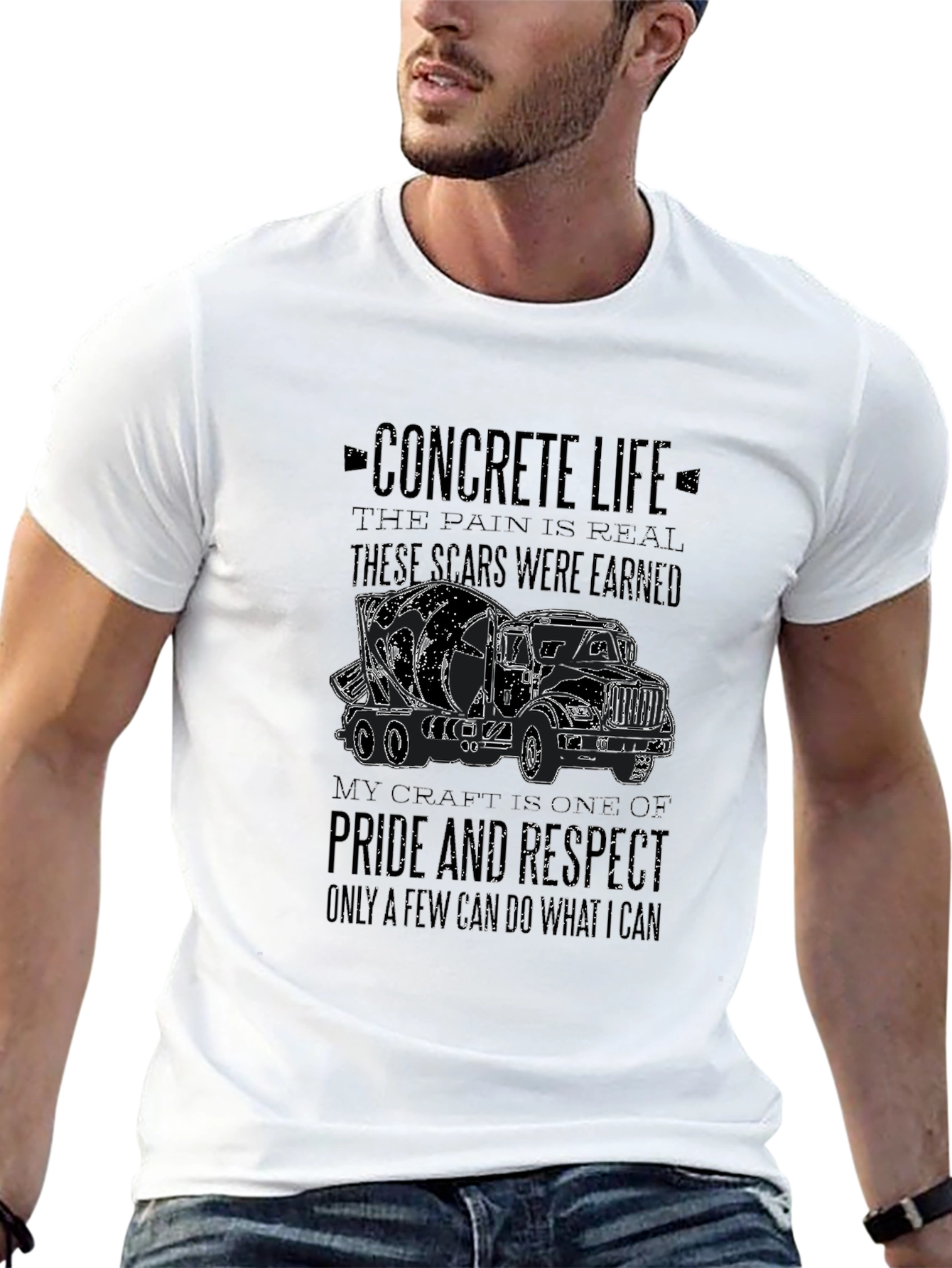 Black Concrete Life T-Shirt view 13