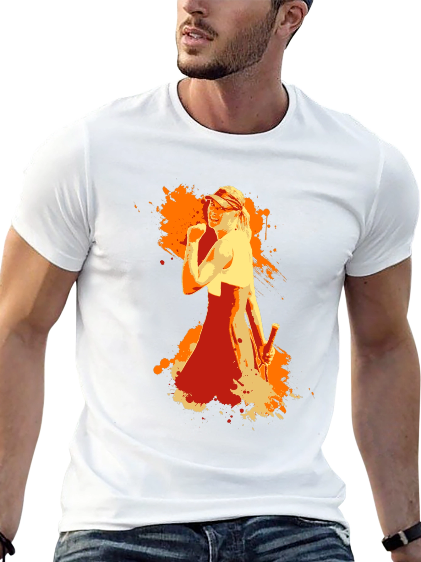 Black Tennis Star Graphic Tee - Sporty Style view 13