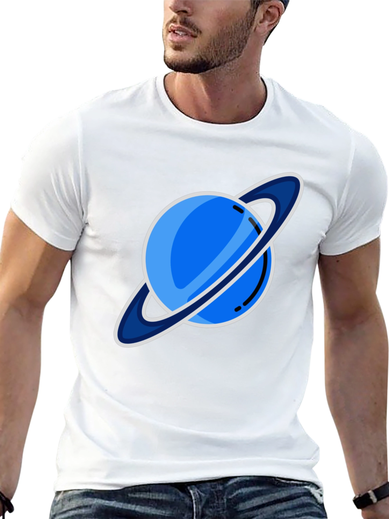 Black Saturn Graphic T-Shirt - Black view 13