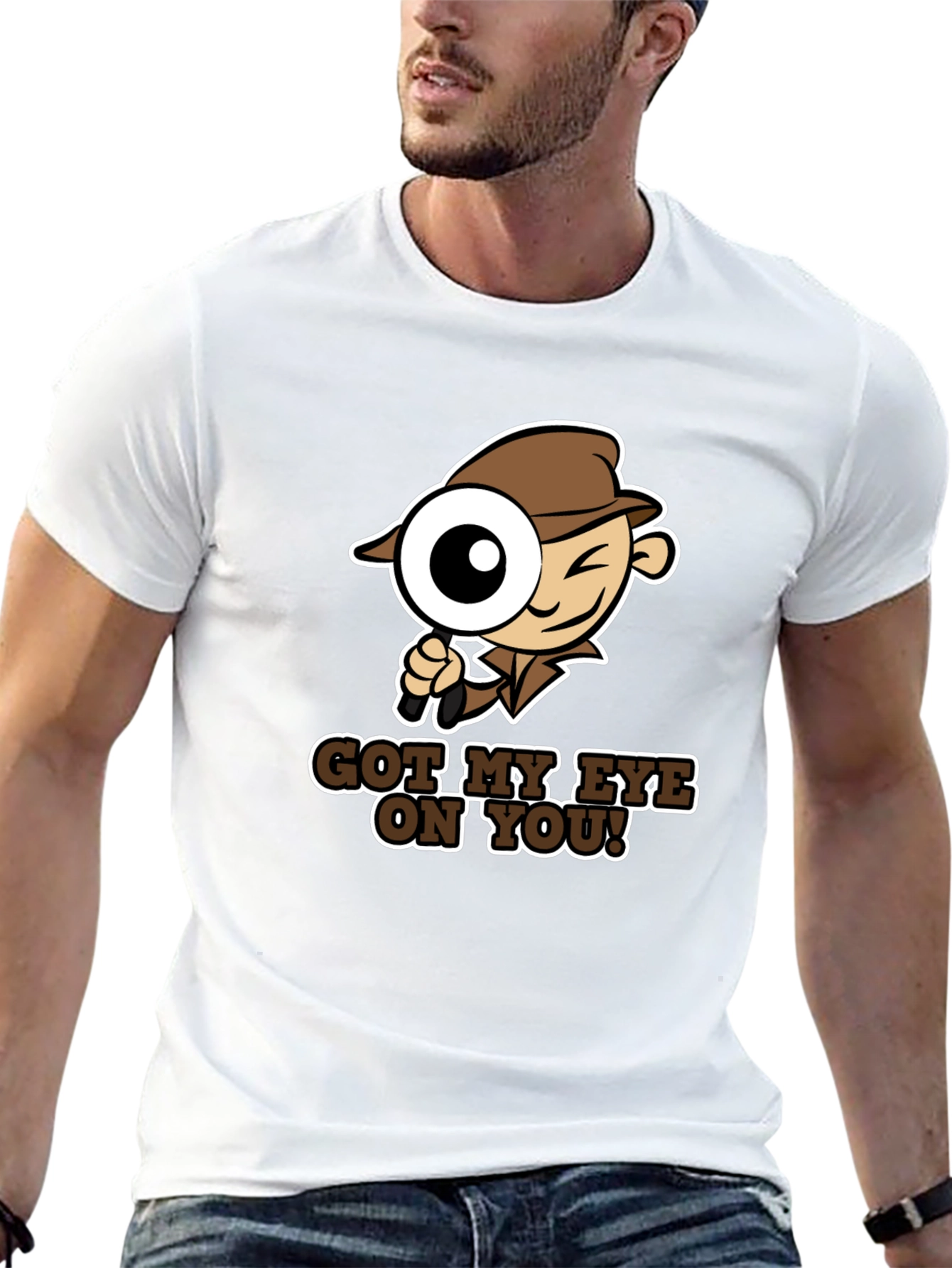 Black Got My Eye On You! Graphic T-Shirt view 13