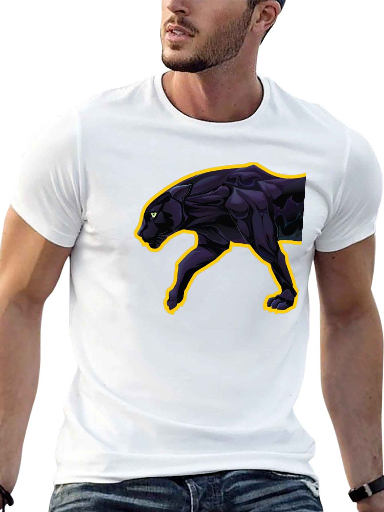 Black Black Panther Graphic Tee - Sleek & Stylish view 13