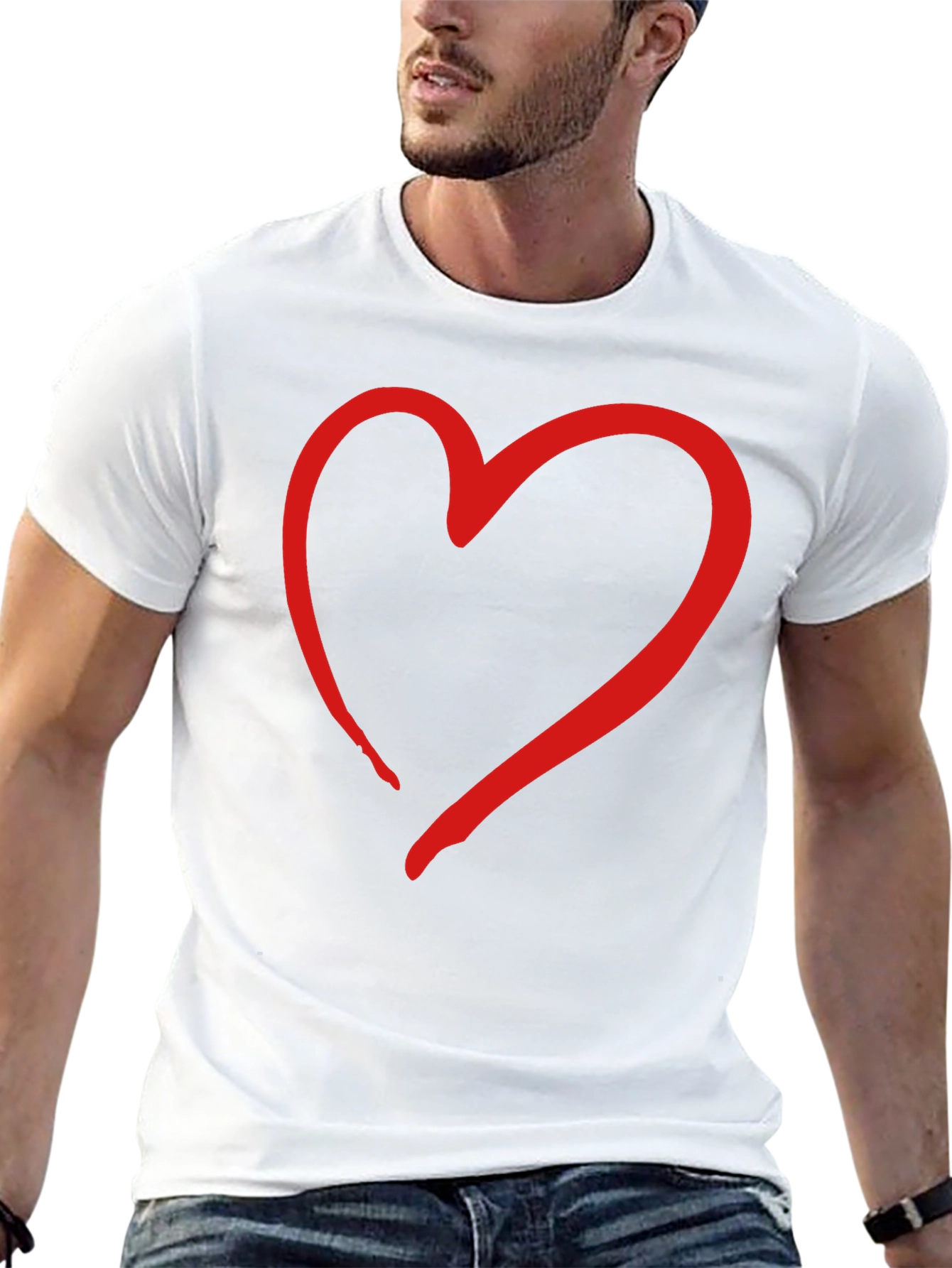 Black Heart Graphic Black T-Shirt | Stylish Casual Tee view 13