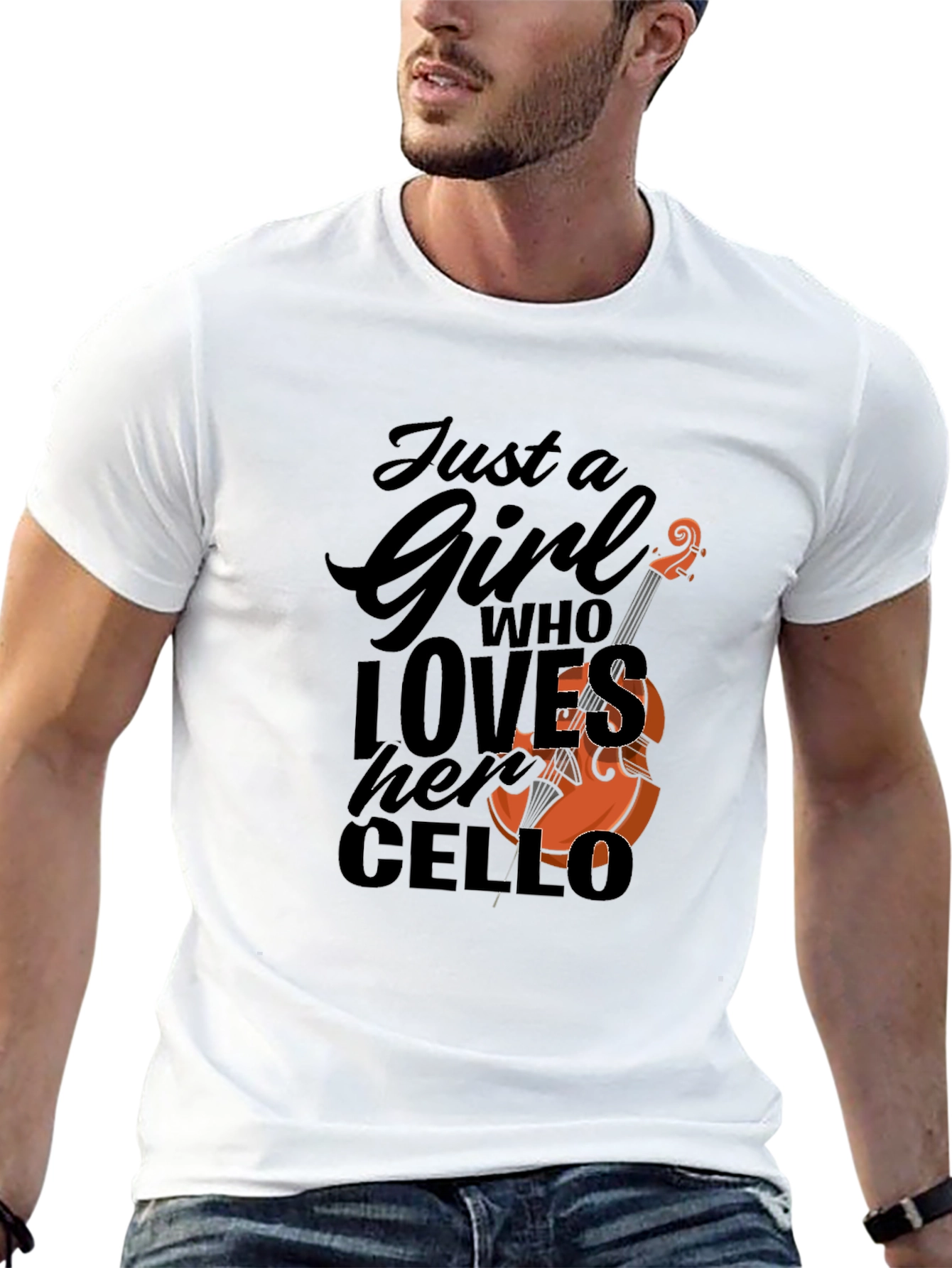 Just a Girl Who Loves Her Cello T-Shirt - 13