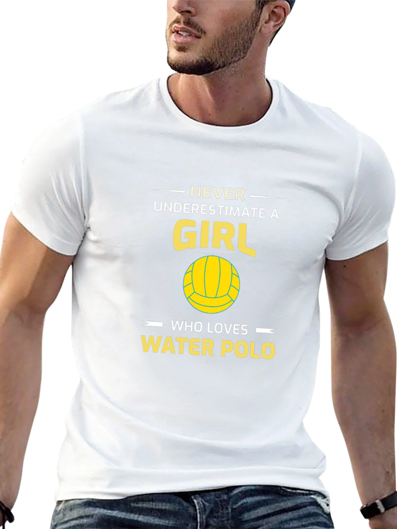 Black Water Polo Girl T-Shirt - Never Underestimate view 13