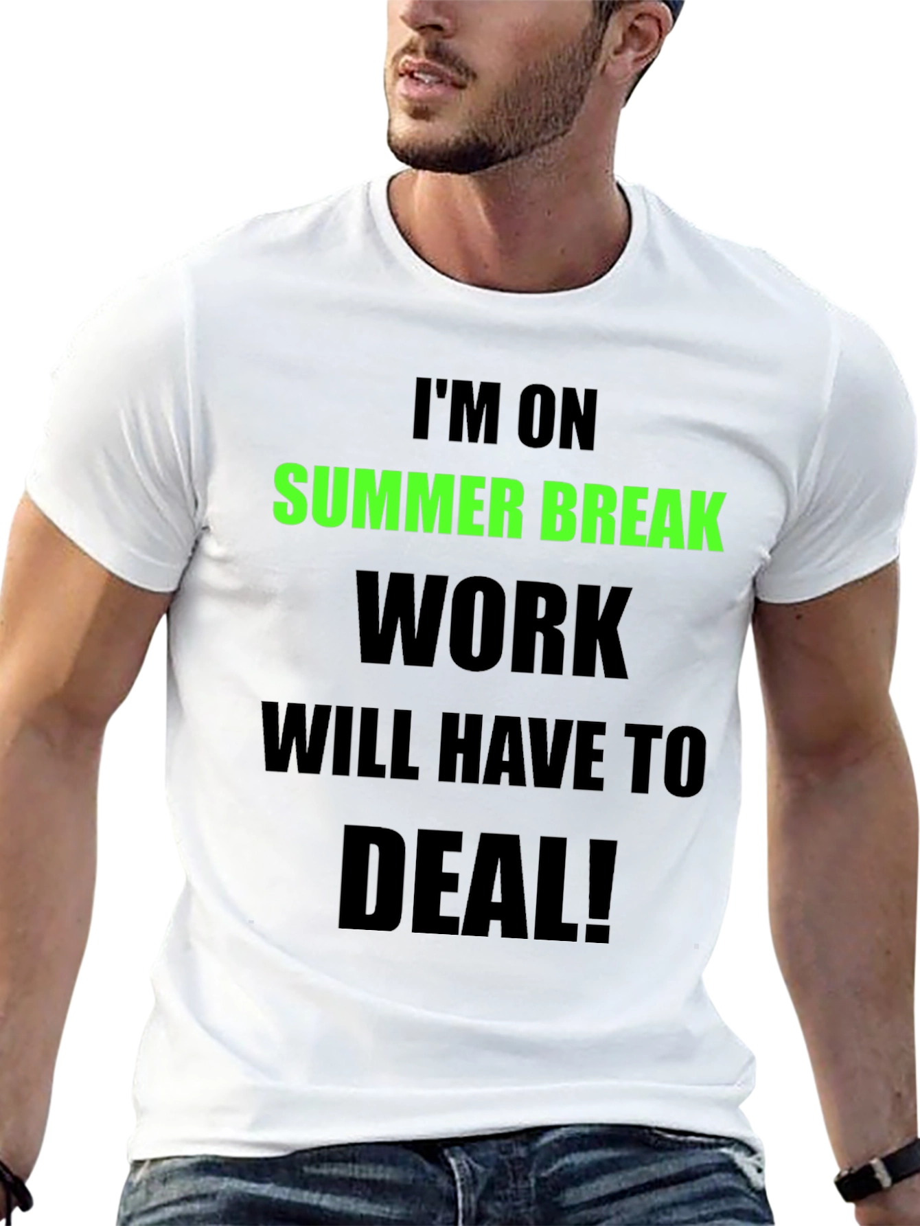 Black Summer Break T-Shirt - Work Will Have To Deal view 13