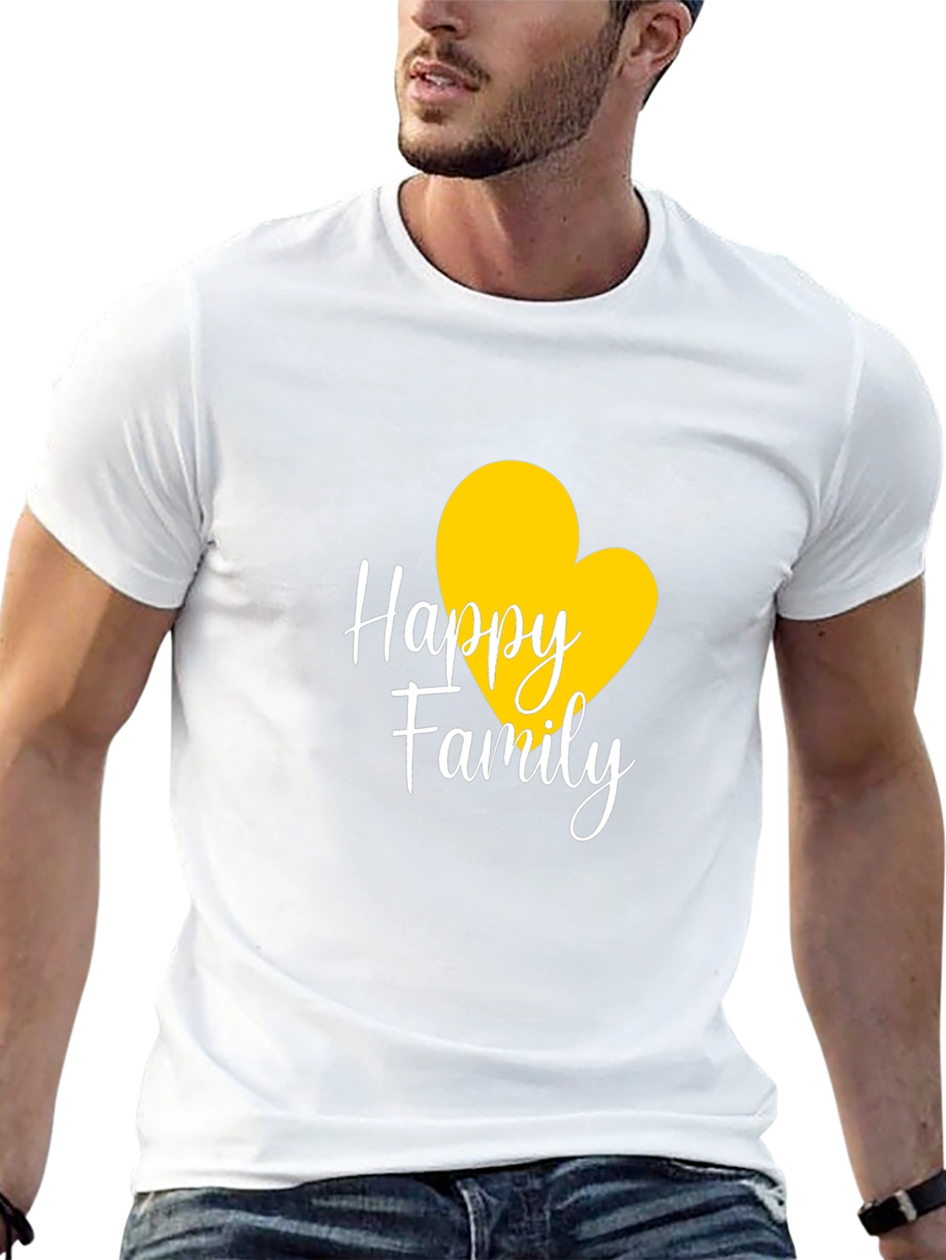 Black Happy Family Heart Graphic Tee view 13