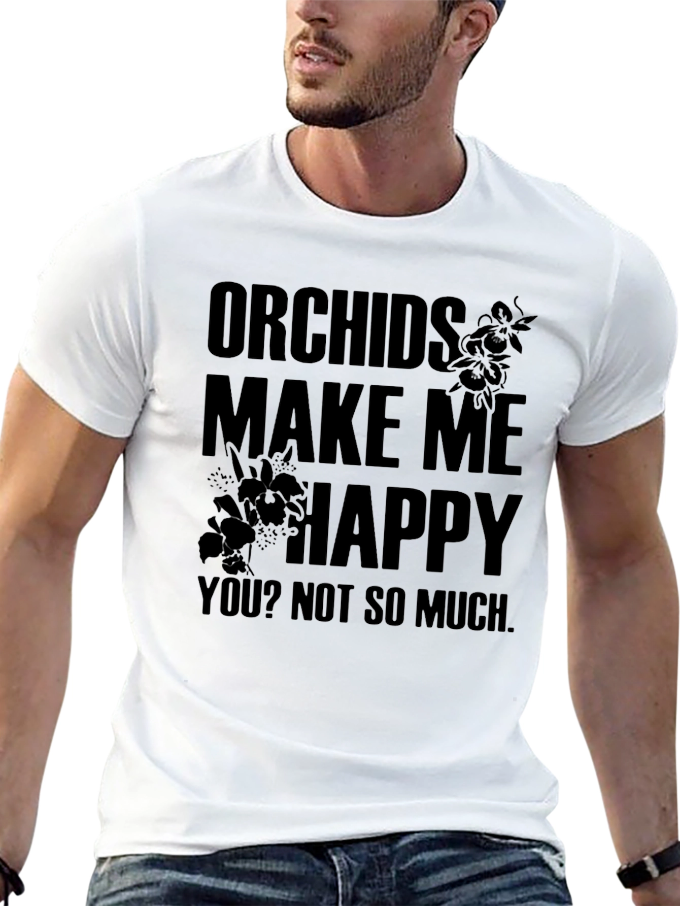 Black Orchids Make Me Happy Graphic Tee view 13