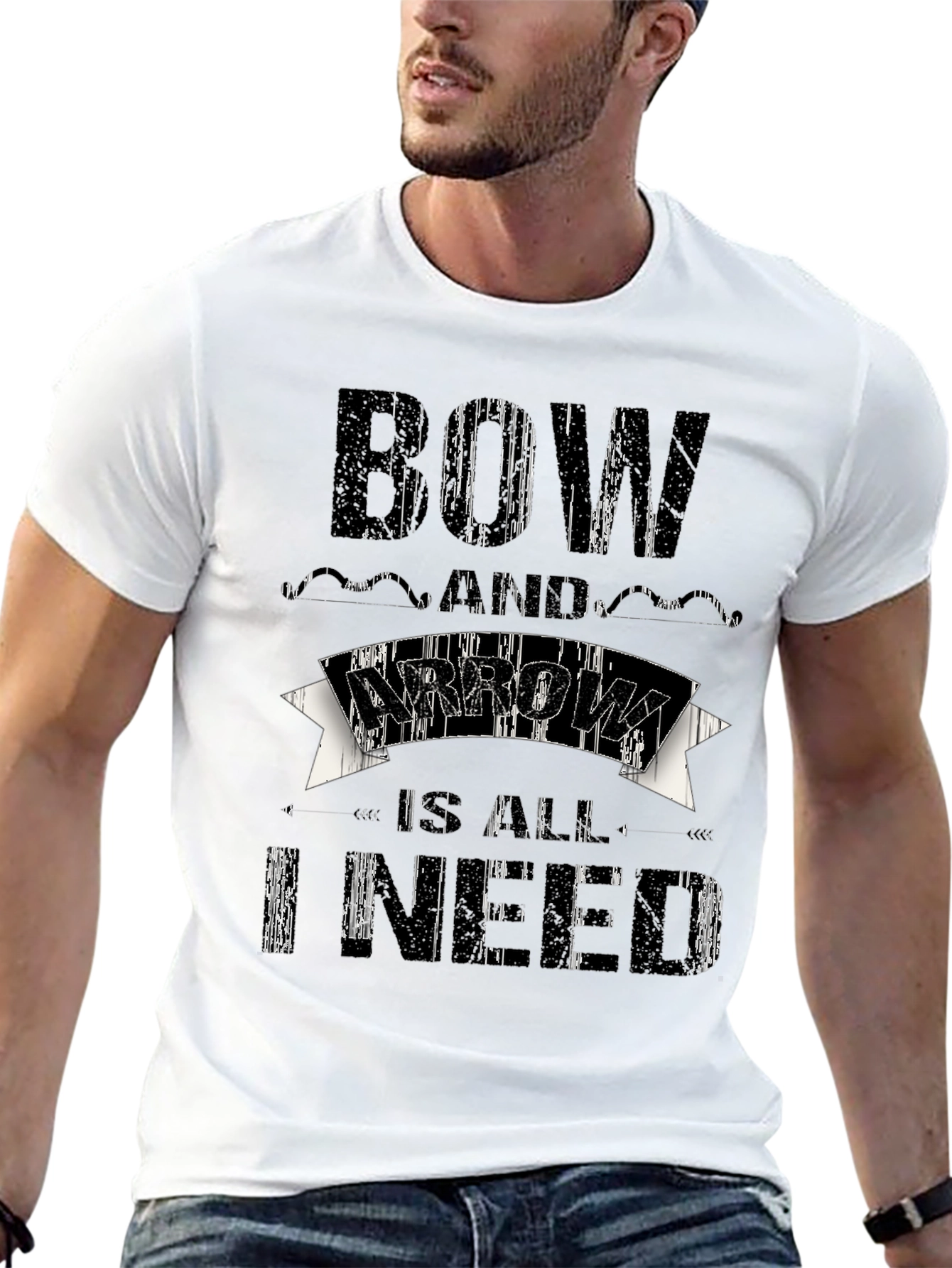 Black Bow and Arrow Graphic Tee - Archery T-Shirt view 13